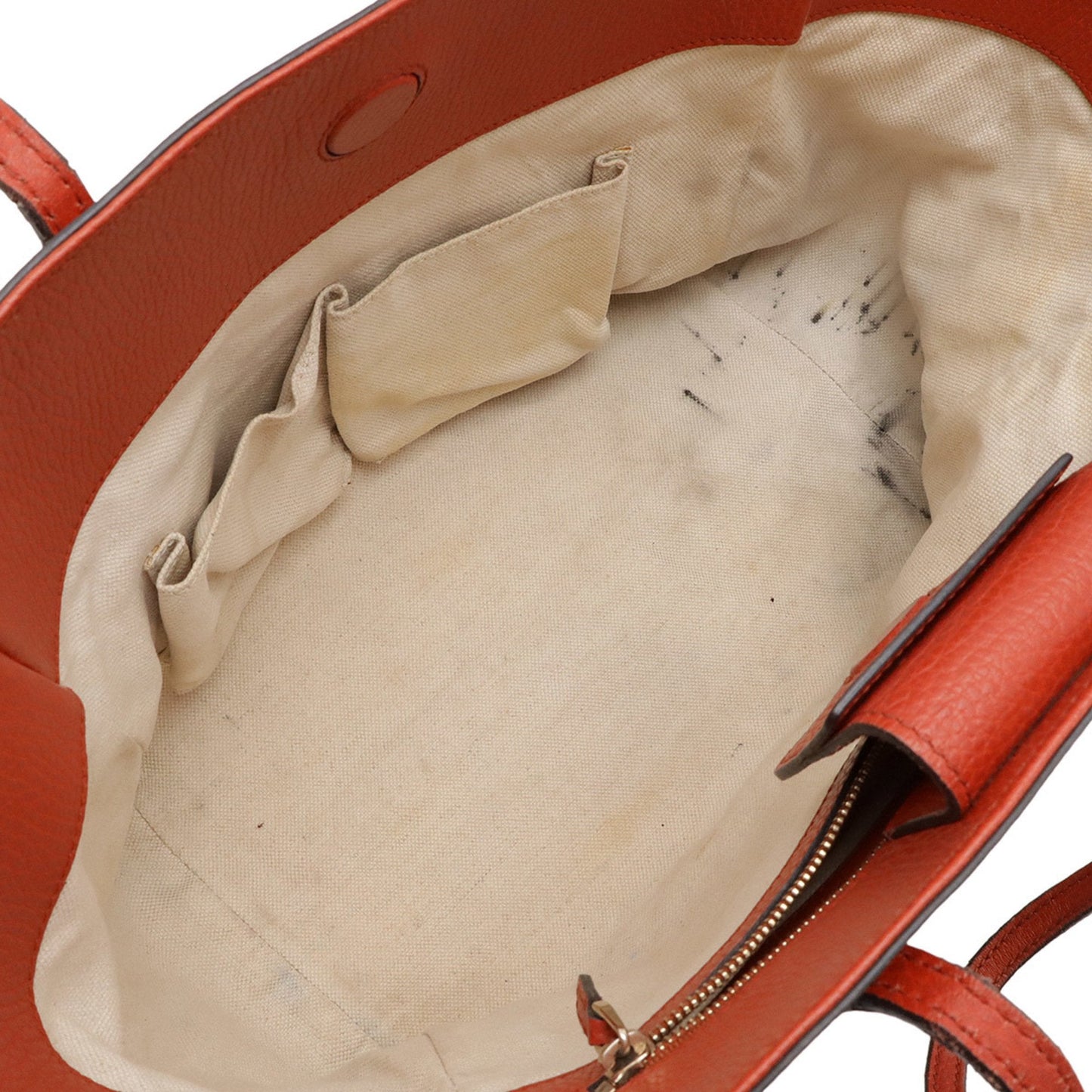 Gucci Red Color Leather Shoulder Bag Tote Bag