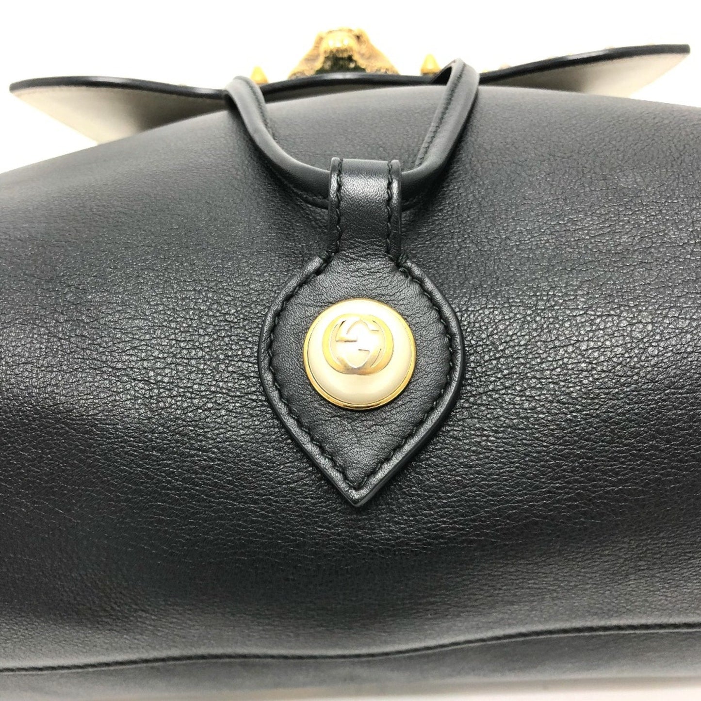 Gucci Black Leather Backpack
