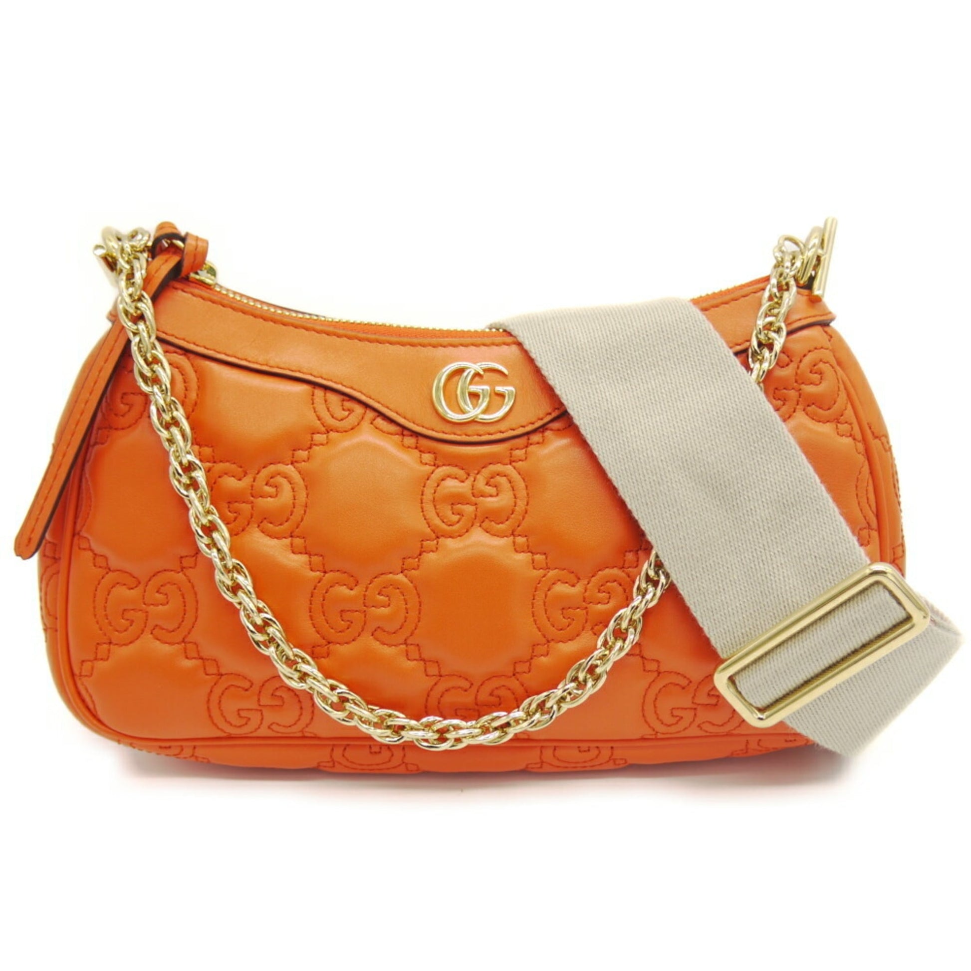 Gucci Orange Leather Handbag Shoulder Bag