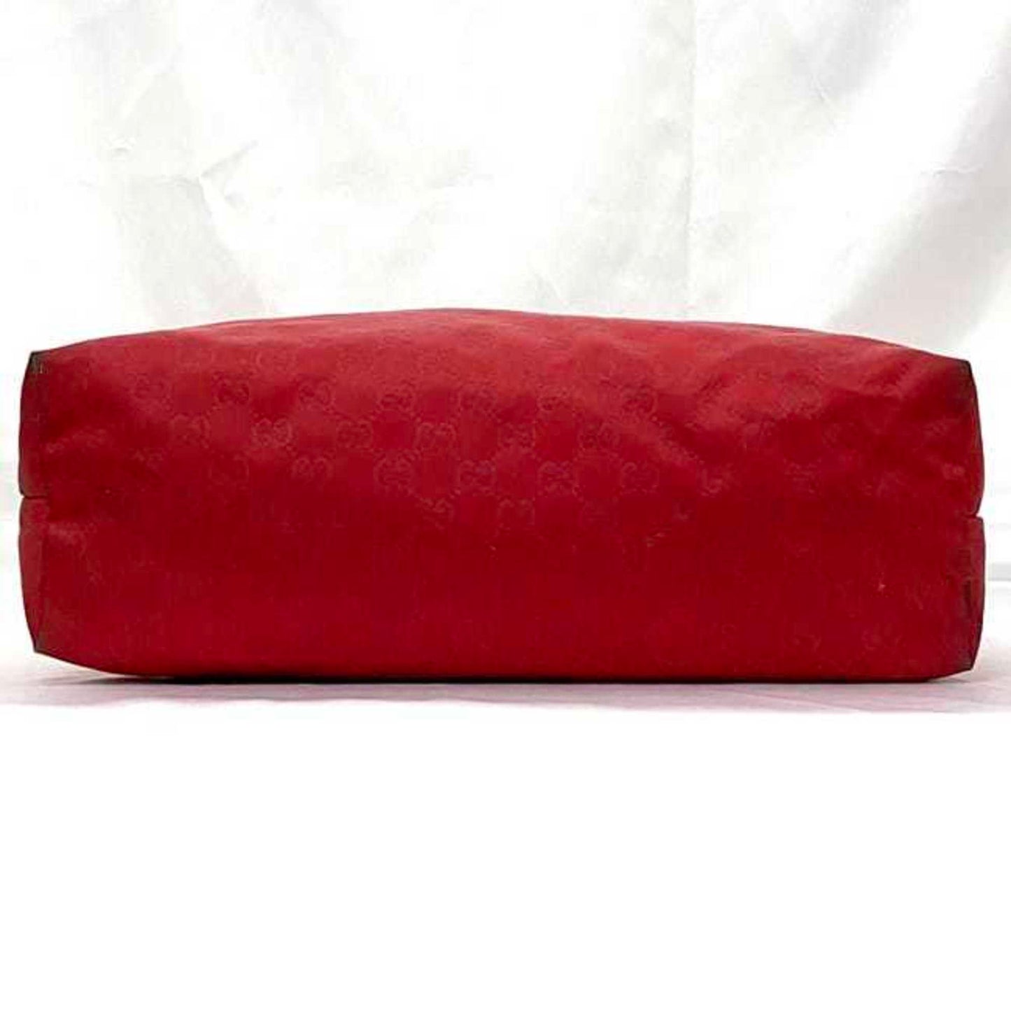 Gucci Red Color Nylon Leather Tote Bag