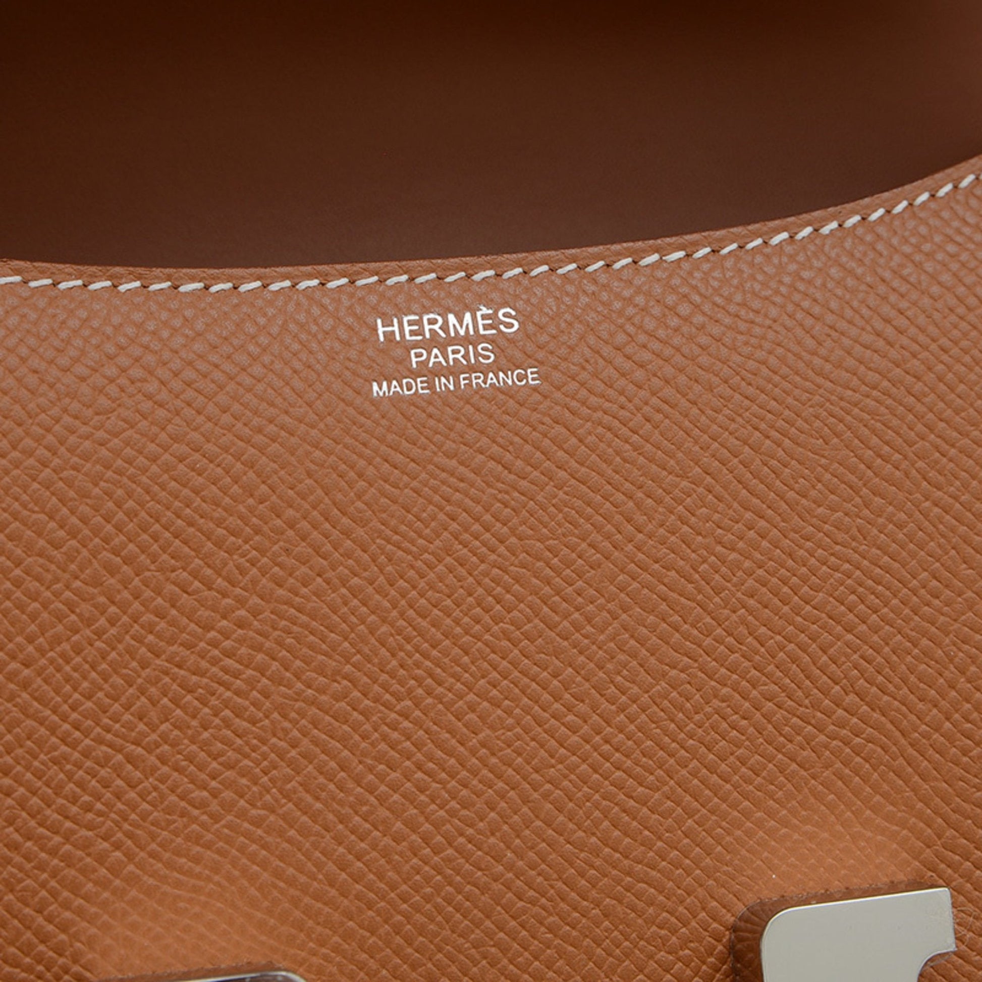 Hermes Epsom Shoulder Bag Leather Brown Bag 3