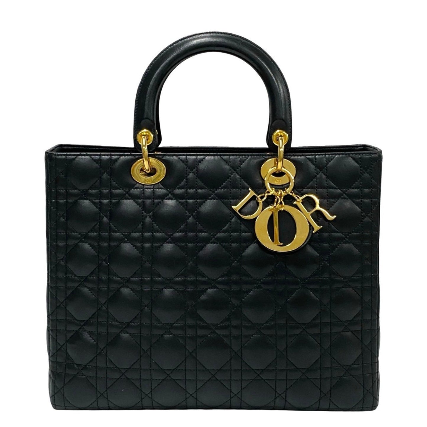 Dior Handbag Christian Tote Bag 8 Leather Black
