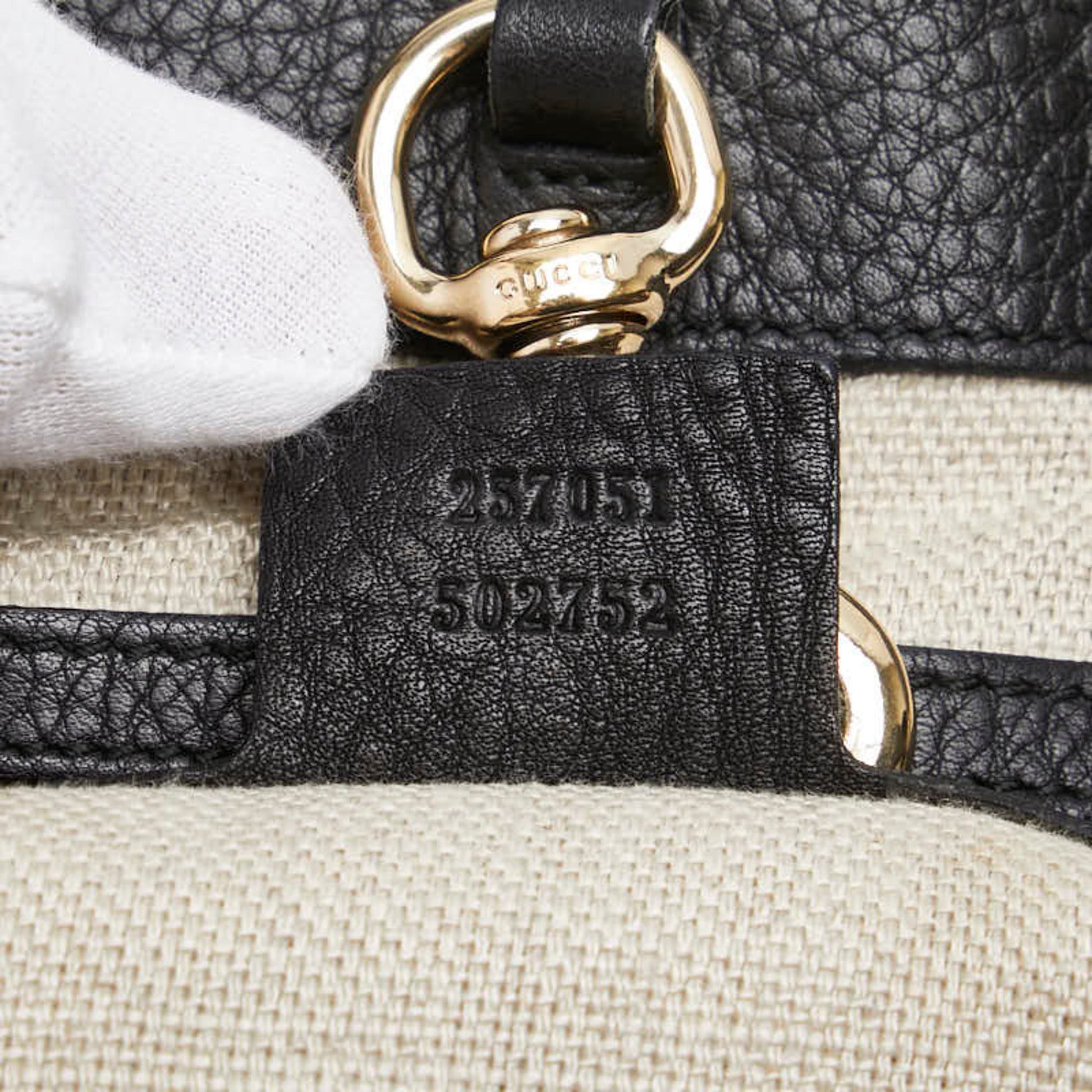 Gucci Black Leather Shoulder Bag Tote Bag