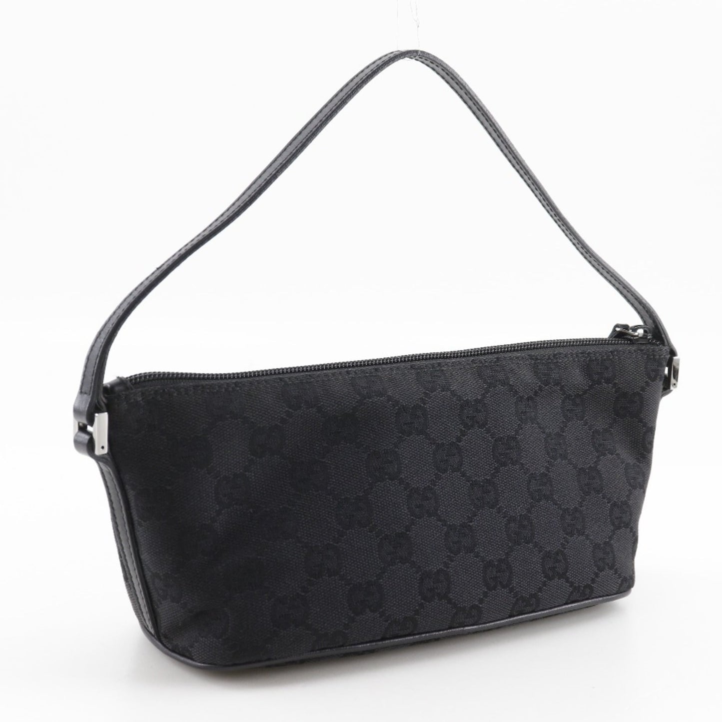 Gucci Black Gg Canvas Pouch