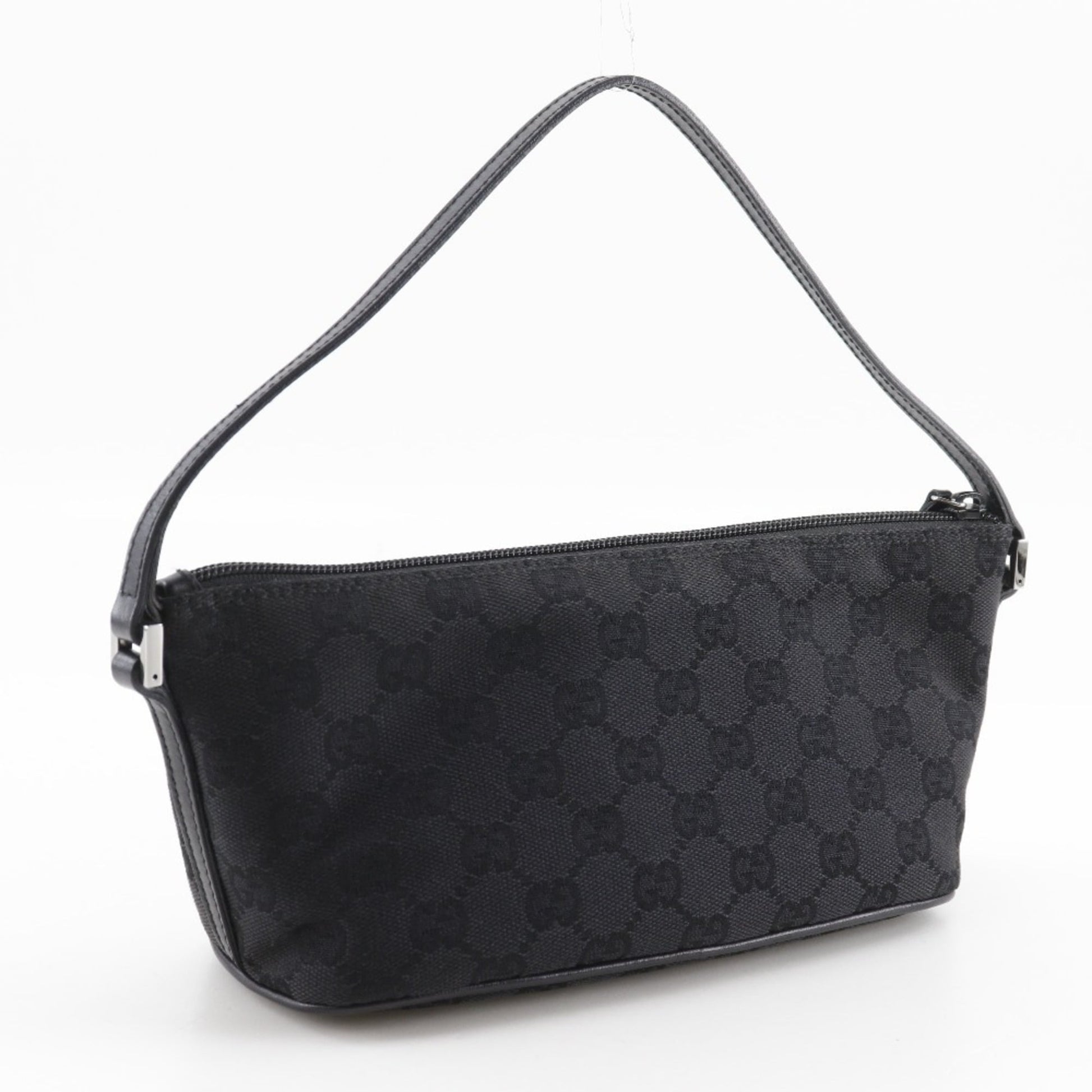 Gucci Black Gg Canvas Pouch