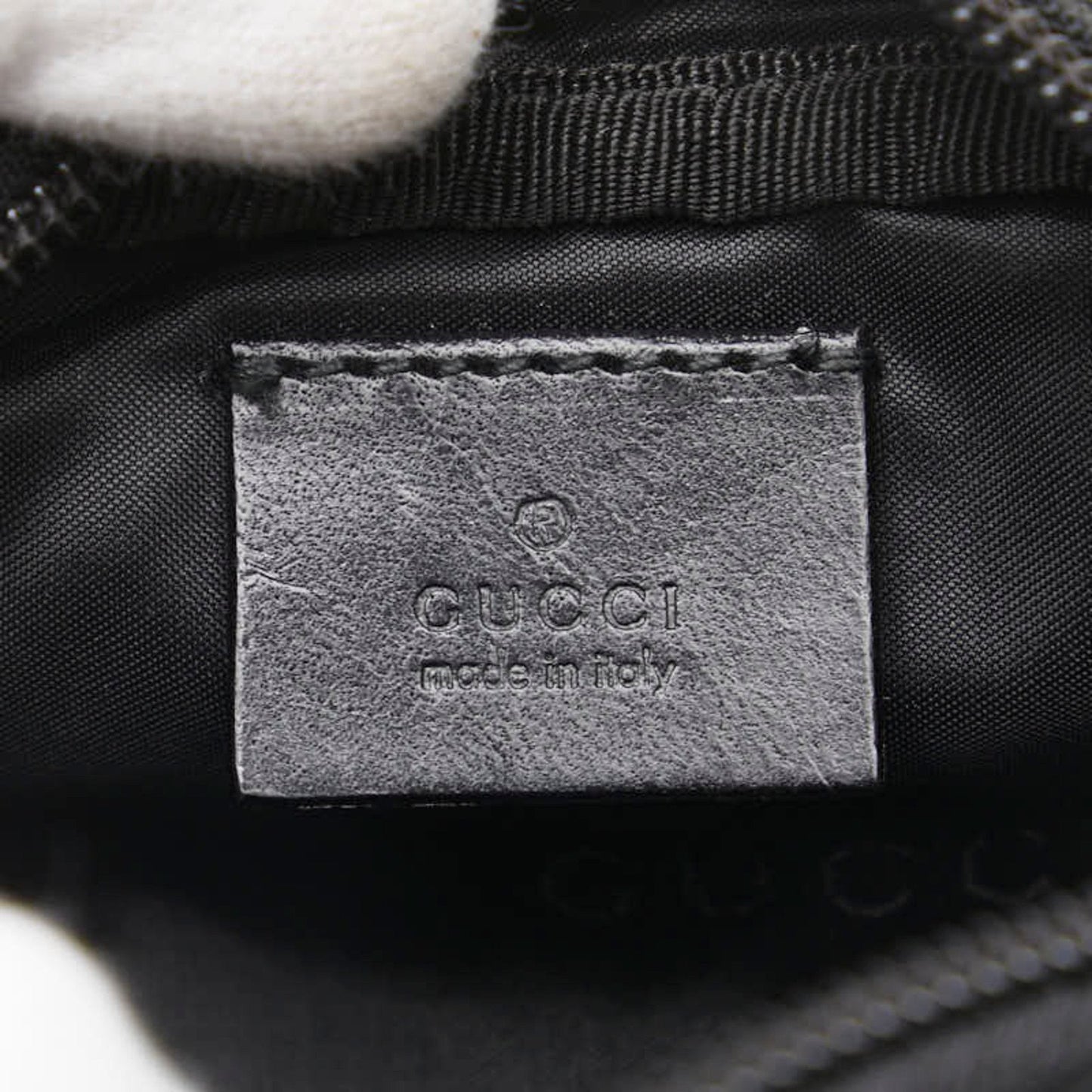 Gucci Black Nylon Leather Pouch