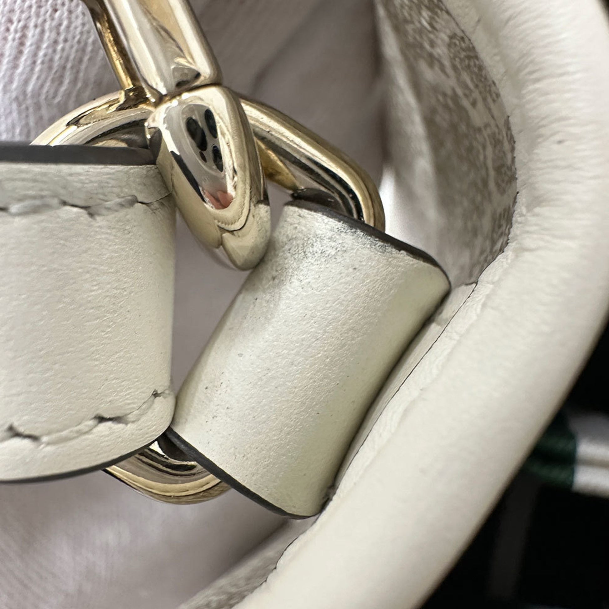 Gucci White Leather Handbag Shoulder Bag