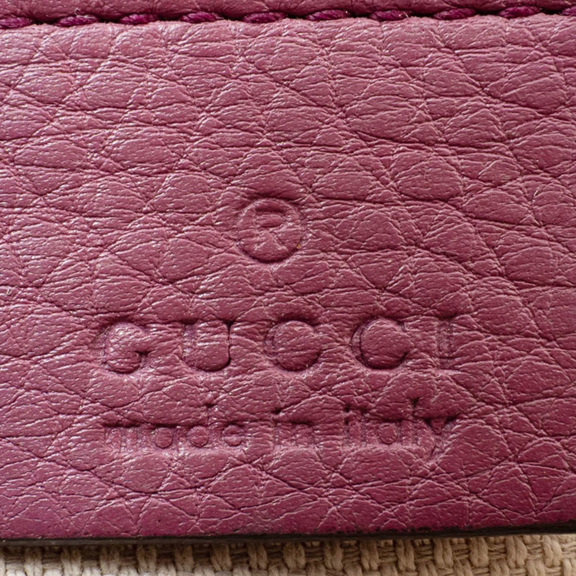 Gucci Purple Leather Shoulder Bag