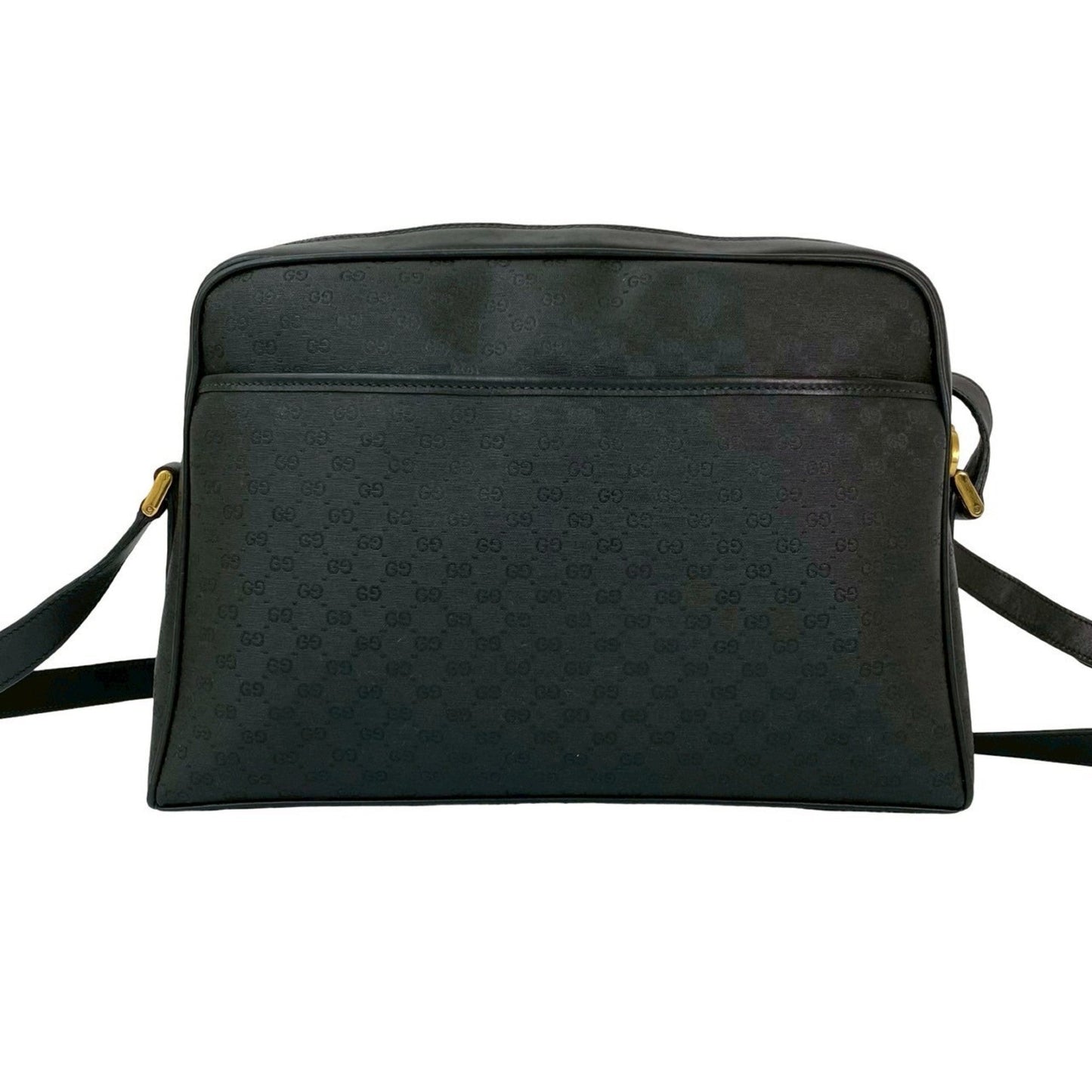 Gucci Black Leather Pvc Pochette Shoulder Bag