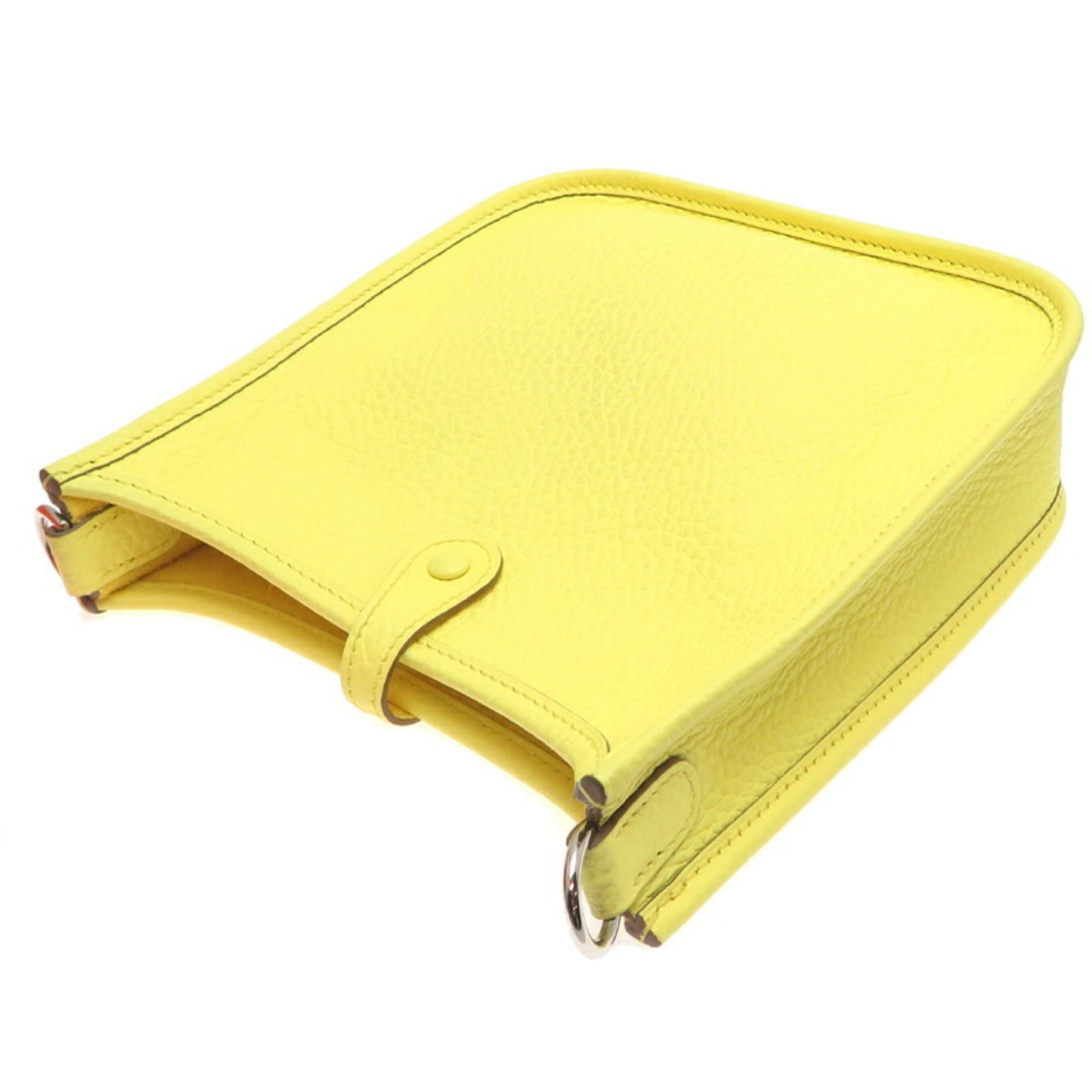Hermes Taurillon Clemence Shoulder Bag Leather Yellow