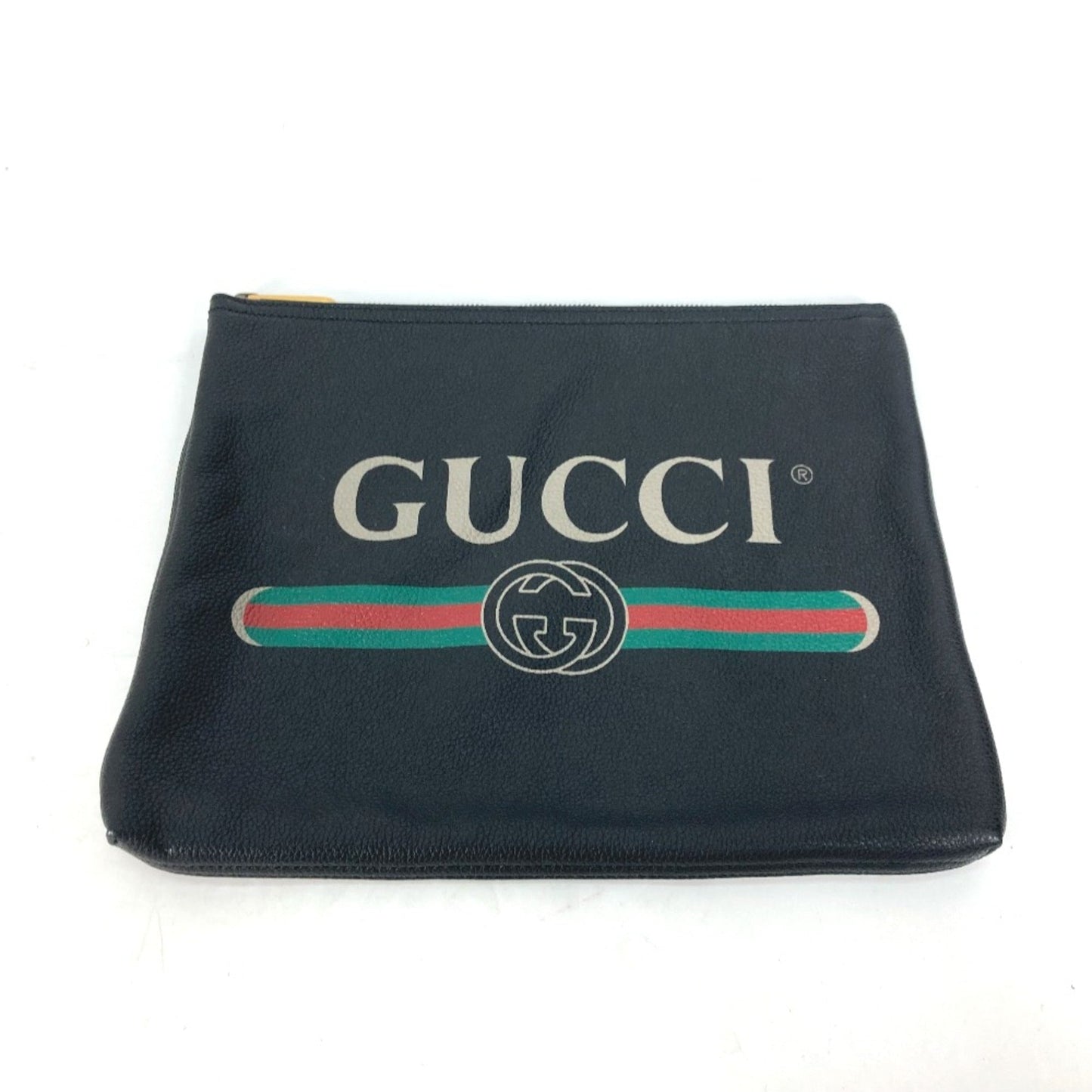 Gucci Black Leather Clutch Bag