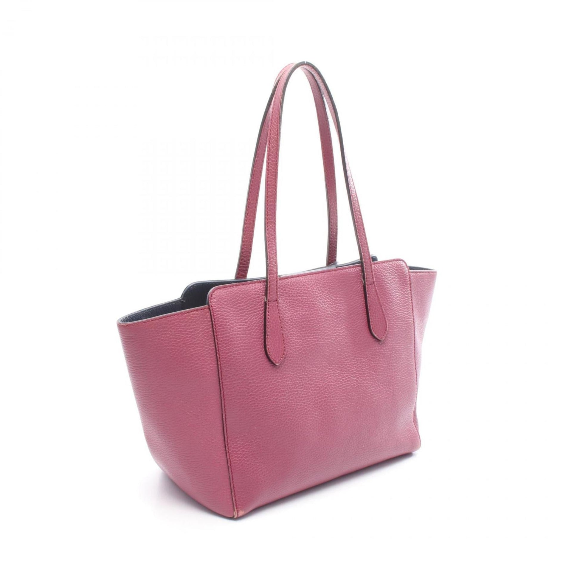 Gucci Blue Pink Leather Tote Bag