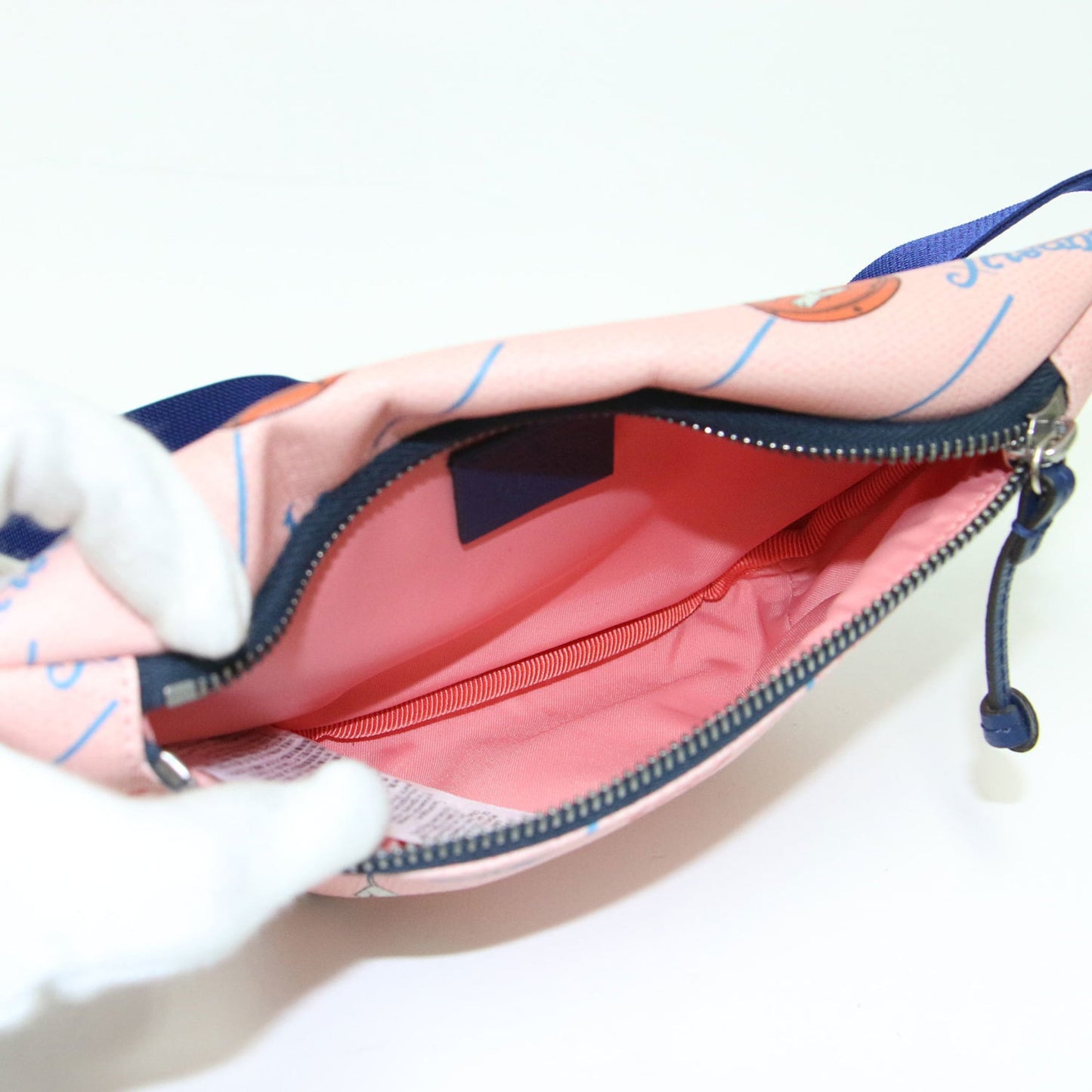 Gucci Blue Pink Leather Sling Bag