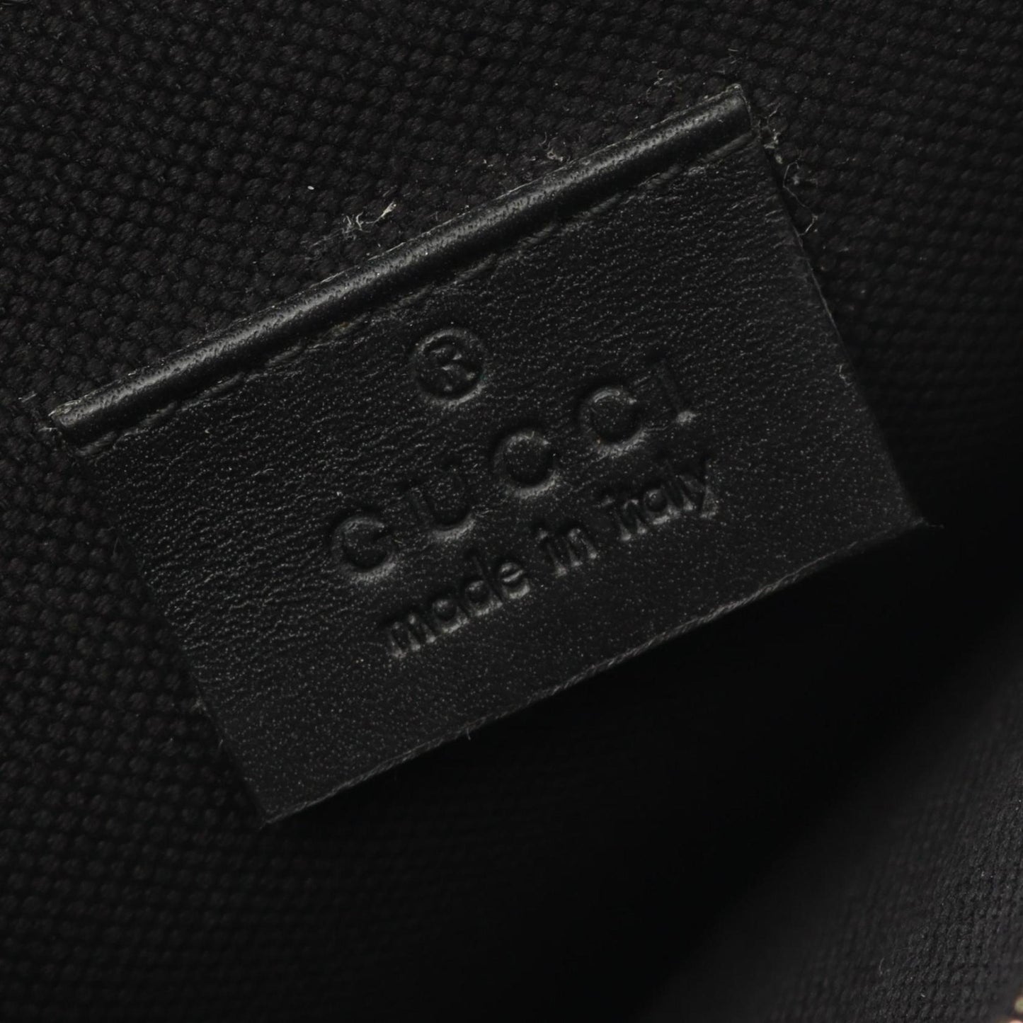Gucci Black Canvas Leather Tote Bag