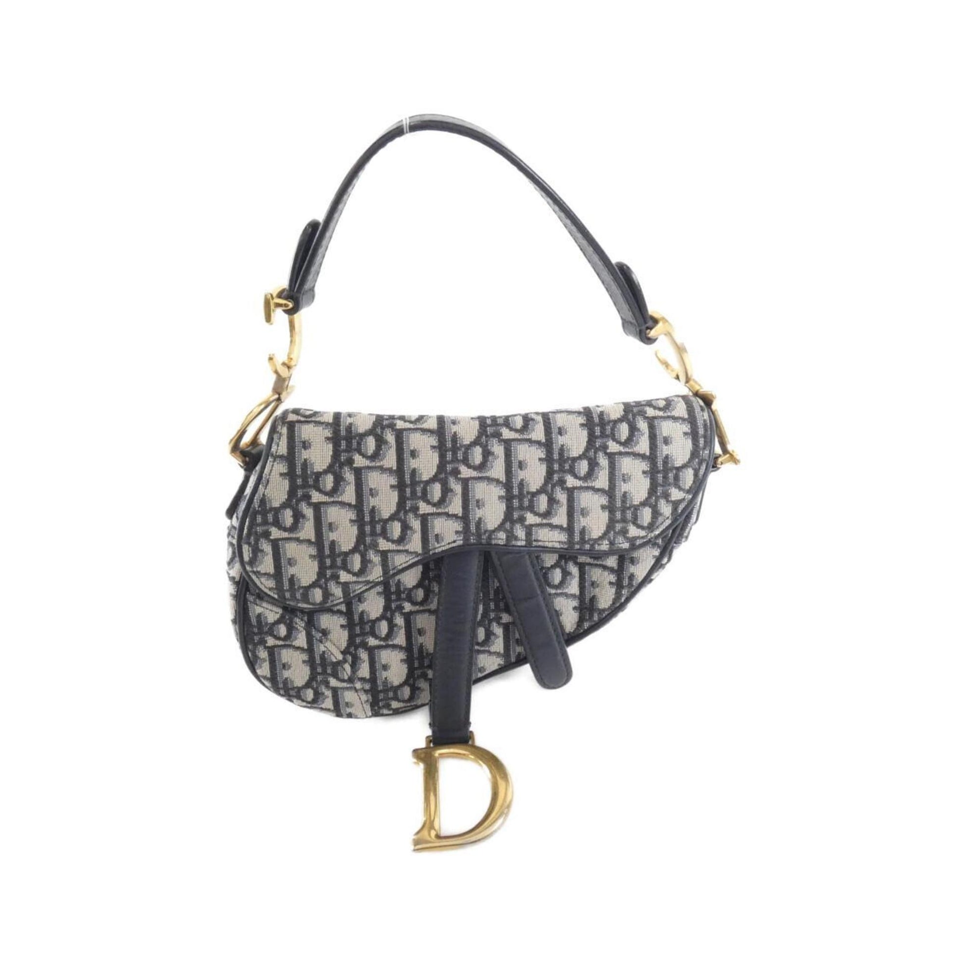 Dior Handbag Christian Canvas Blue