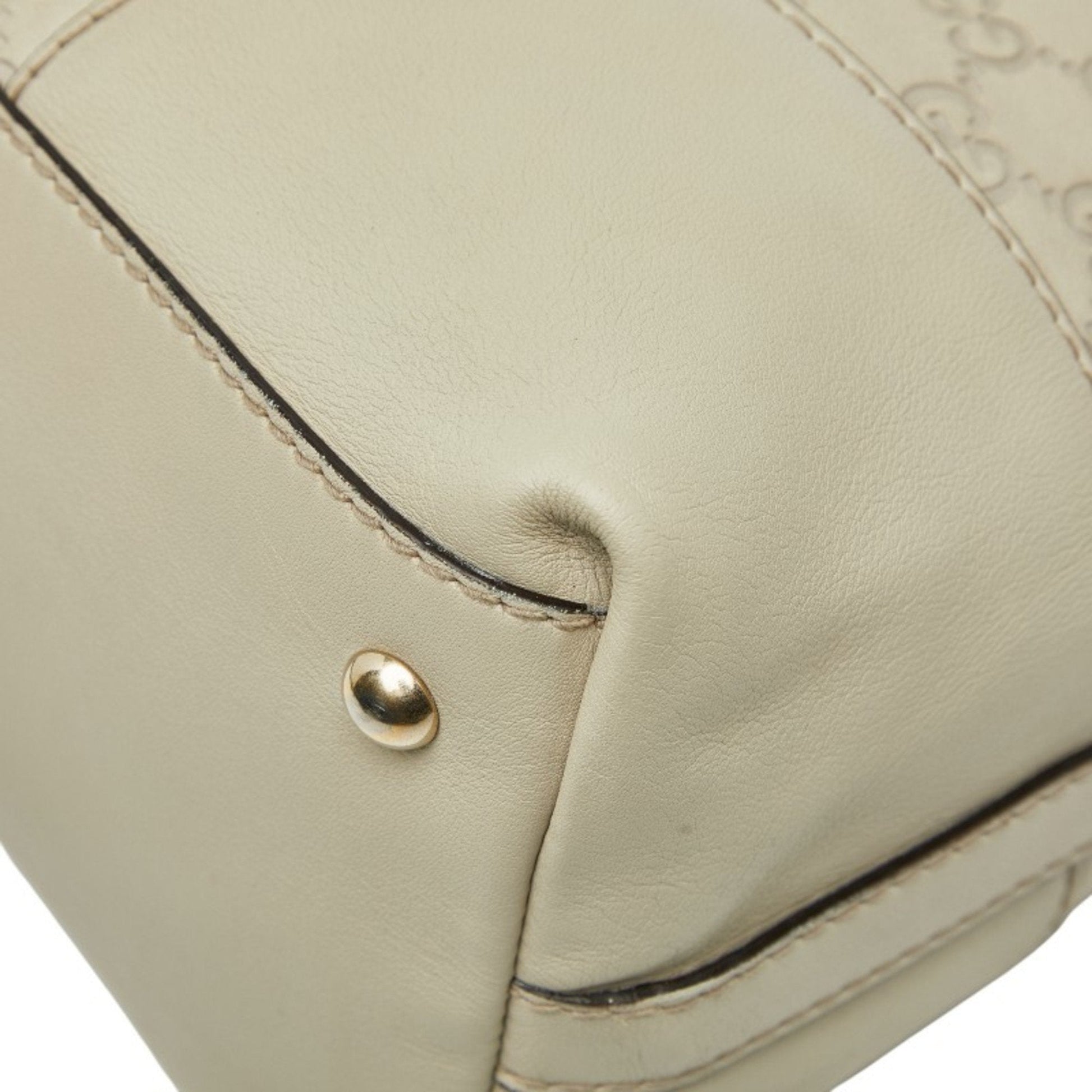 Gucci Guccissima White Leather Tote Bag