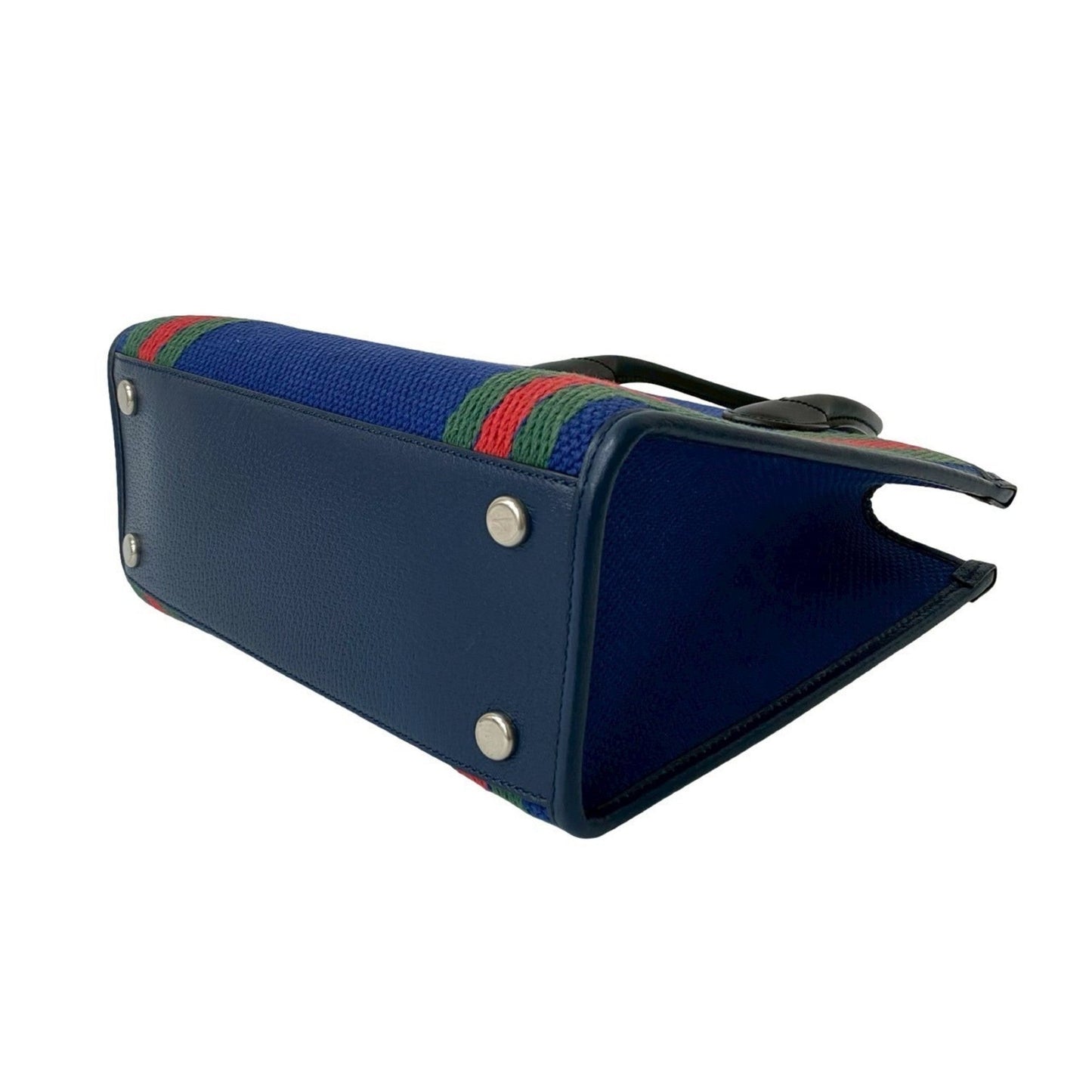 Gucci Black Blue Green Navy Red Color Canvas Handbag Tote Bag