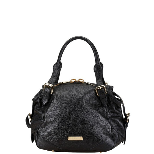 Burberry Shoulder Bag Tote Bag Leather Black
