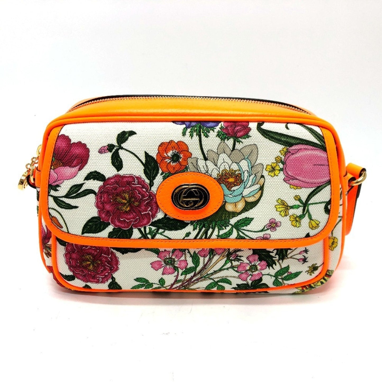 Gucci Multi-Color Canvas Leather Shoulder Bag