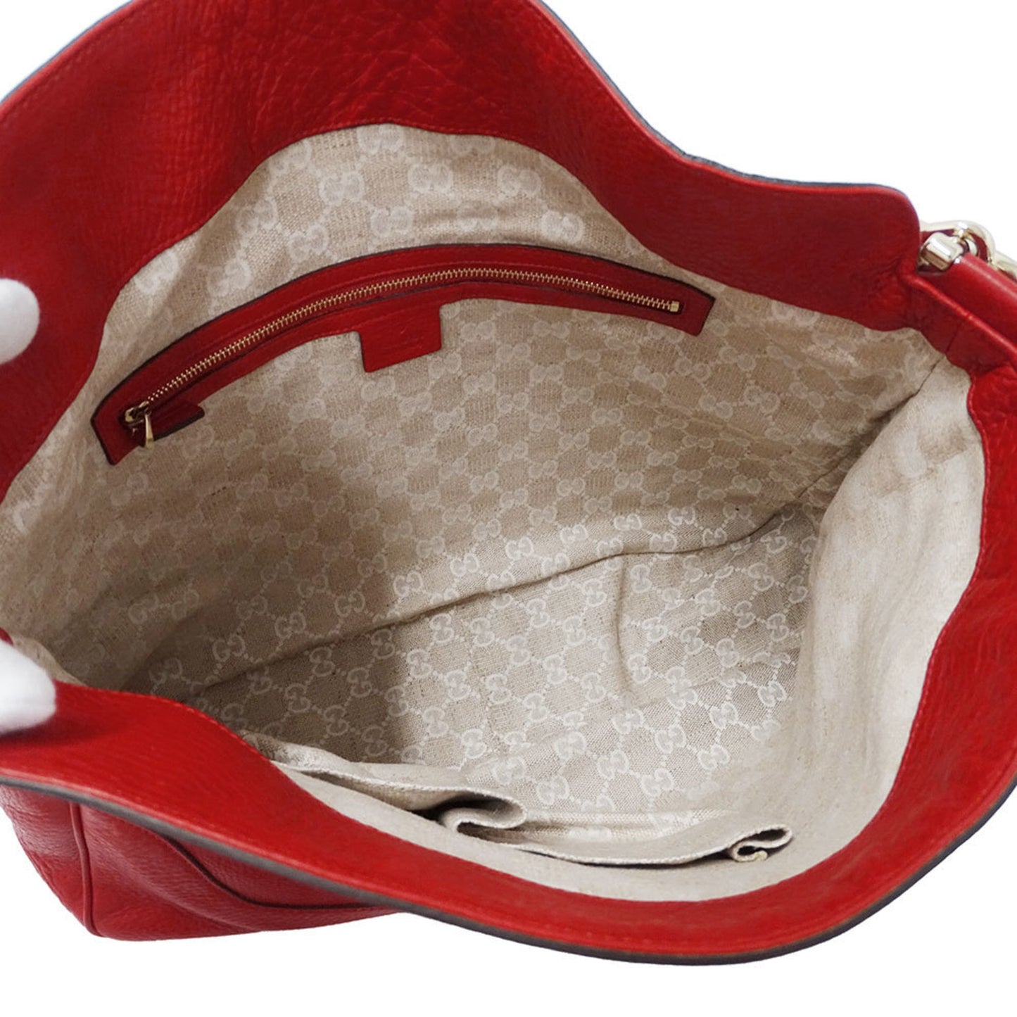 Gucci Red Color Leather Handbag Shoulder Bag