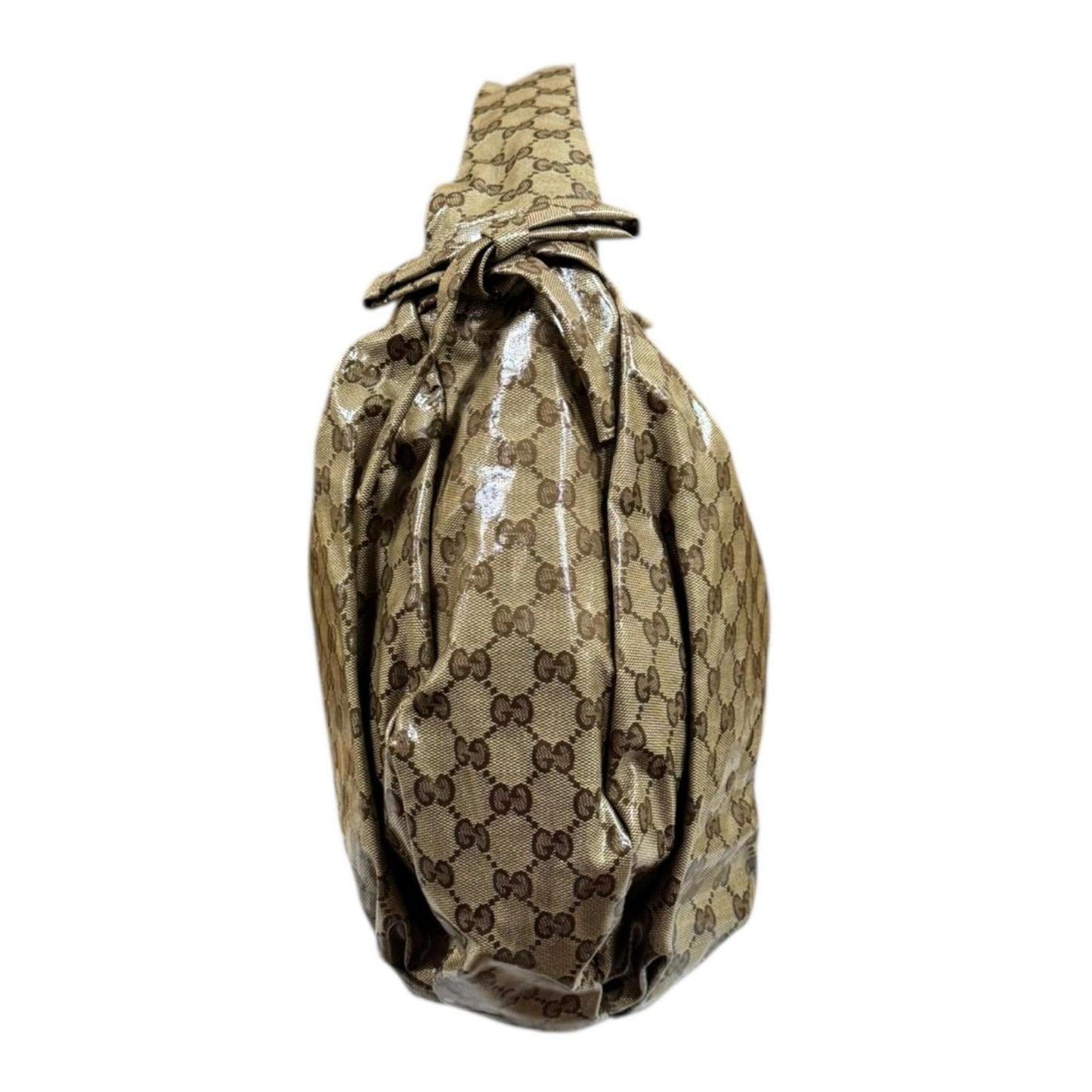 Gucci Beige Gg Crystal Handbag