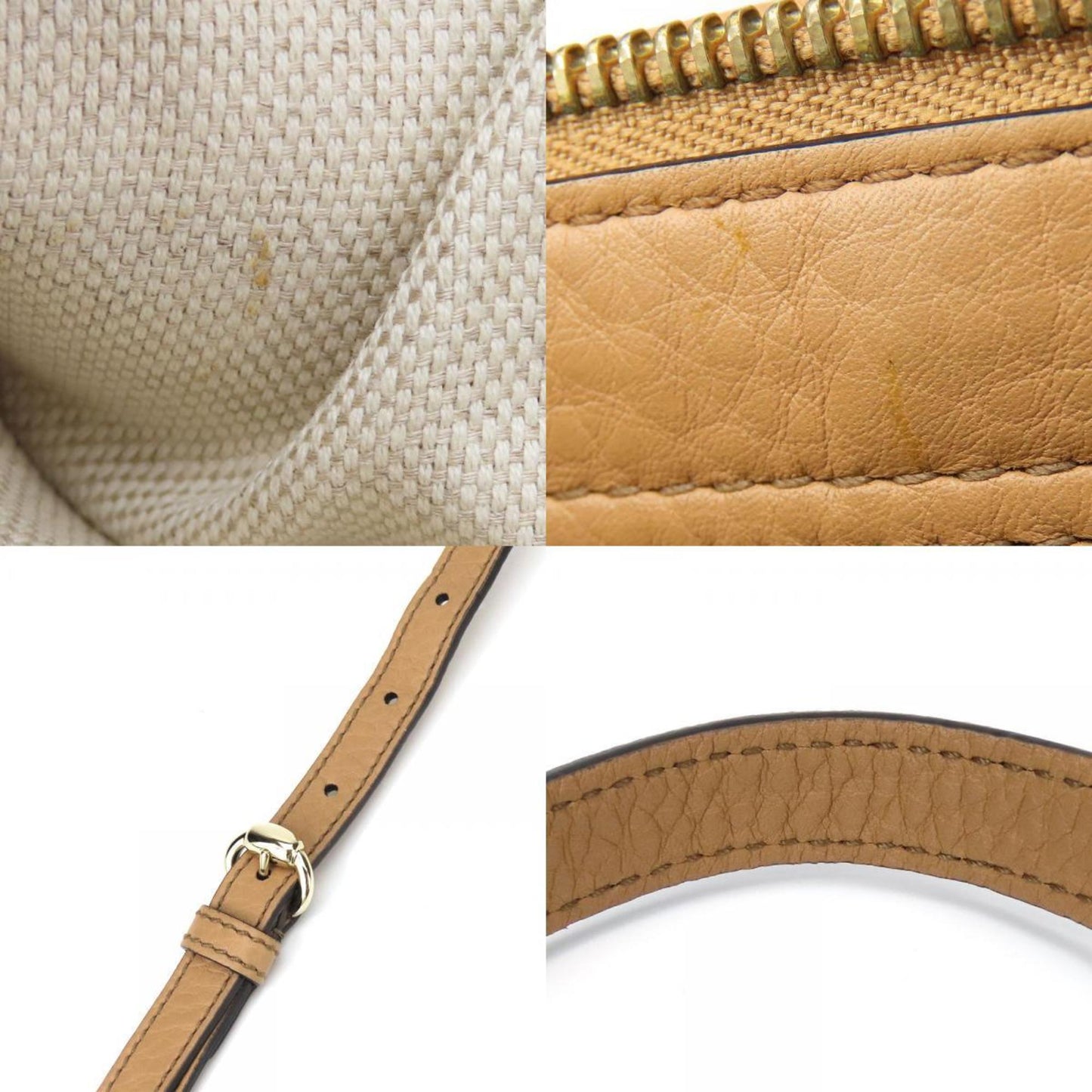 Gucci Beige Leather Handbag Shoulder Bag