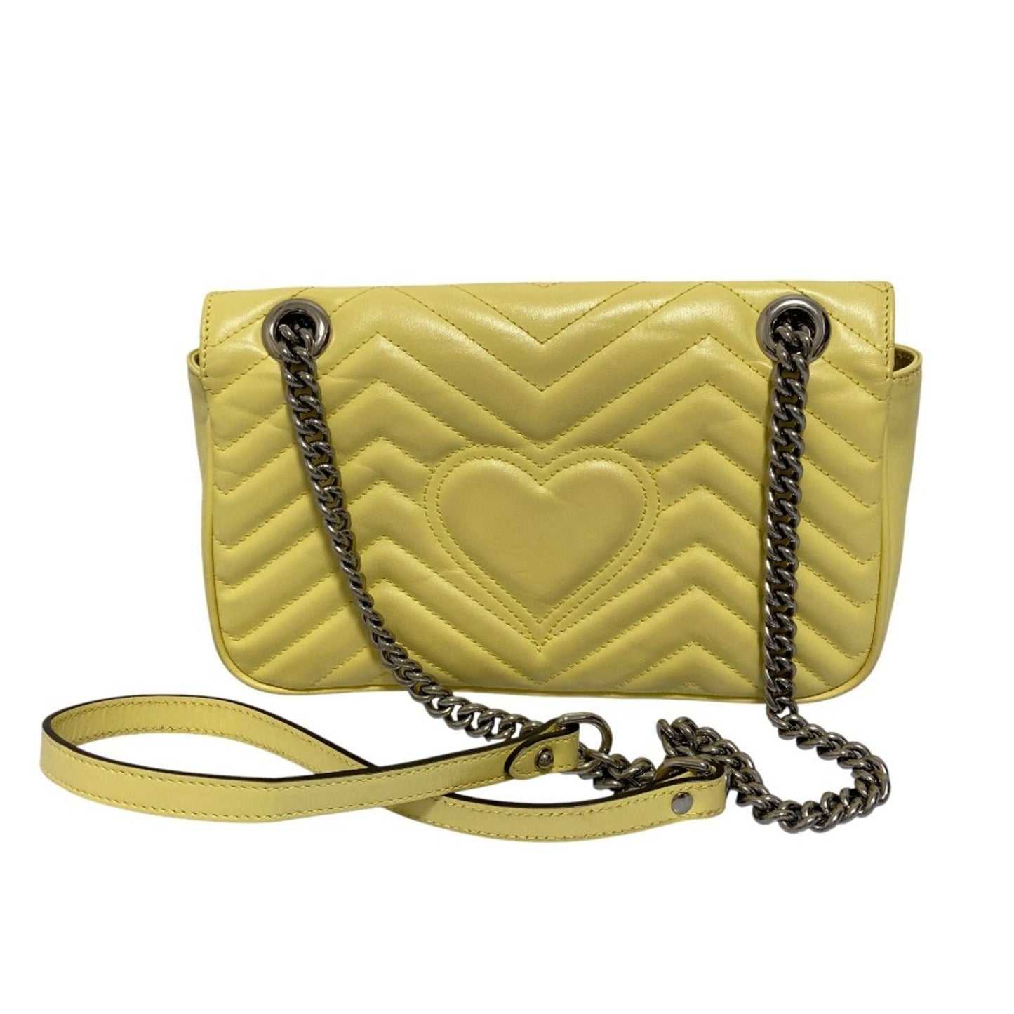 Gucci Yellow Quilting Leather Shoulder Bag