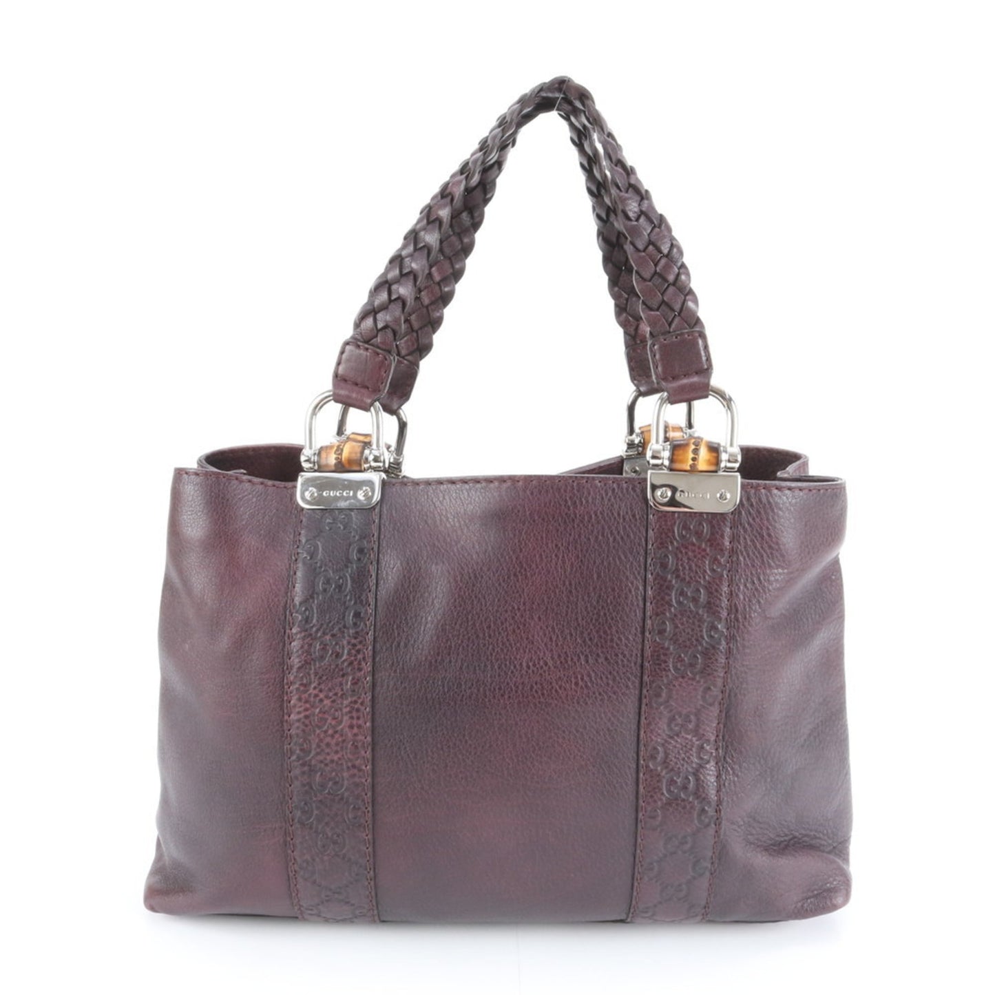 Gucci Purple Leather Tote Bag