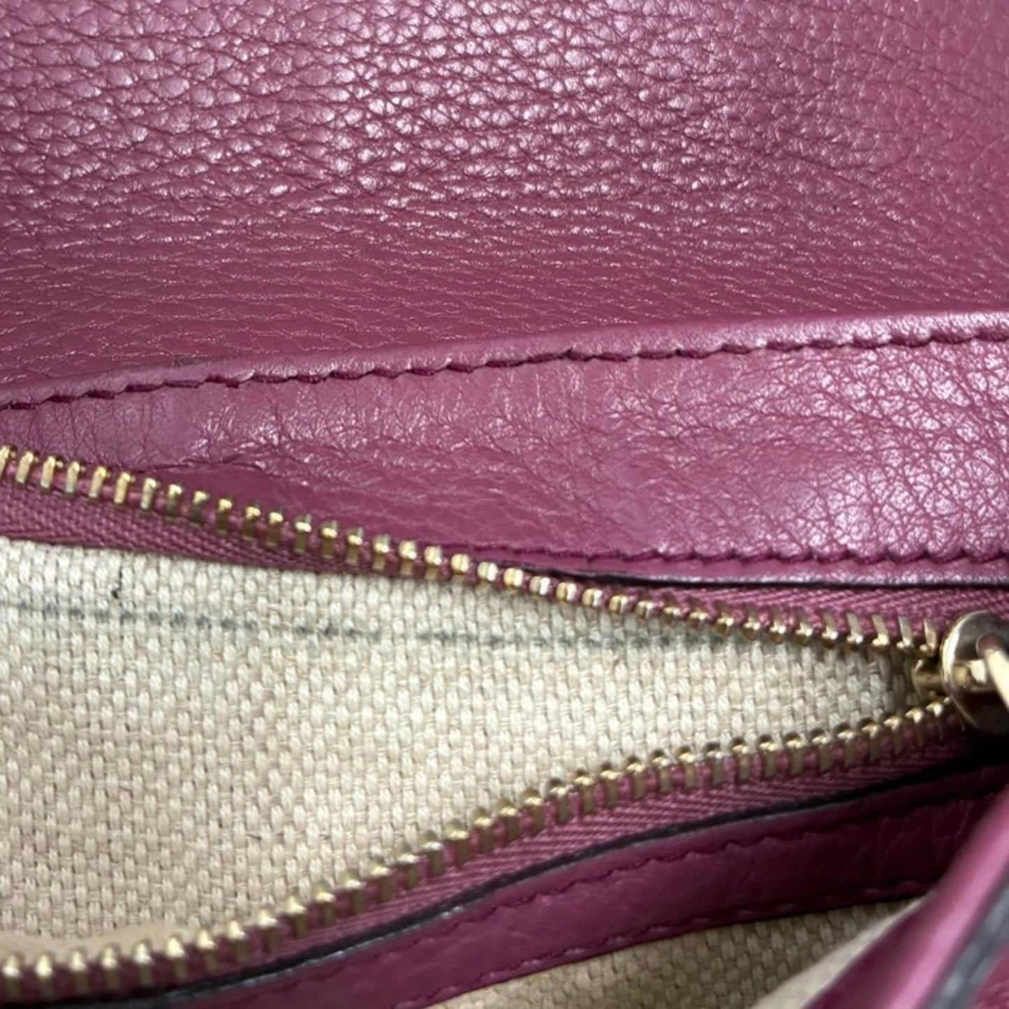 Gucci Purple Leather Shoulder Bag