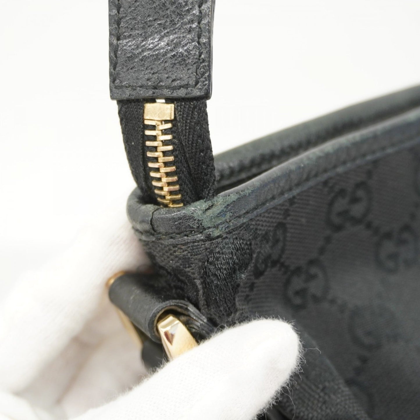 Gucci Black Canvas Shoulder Bag