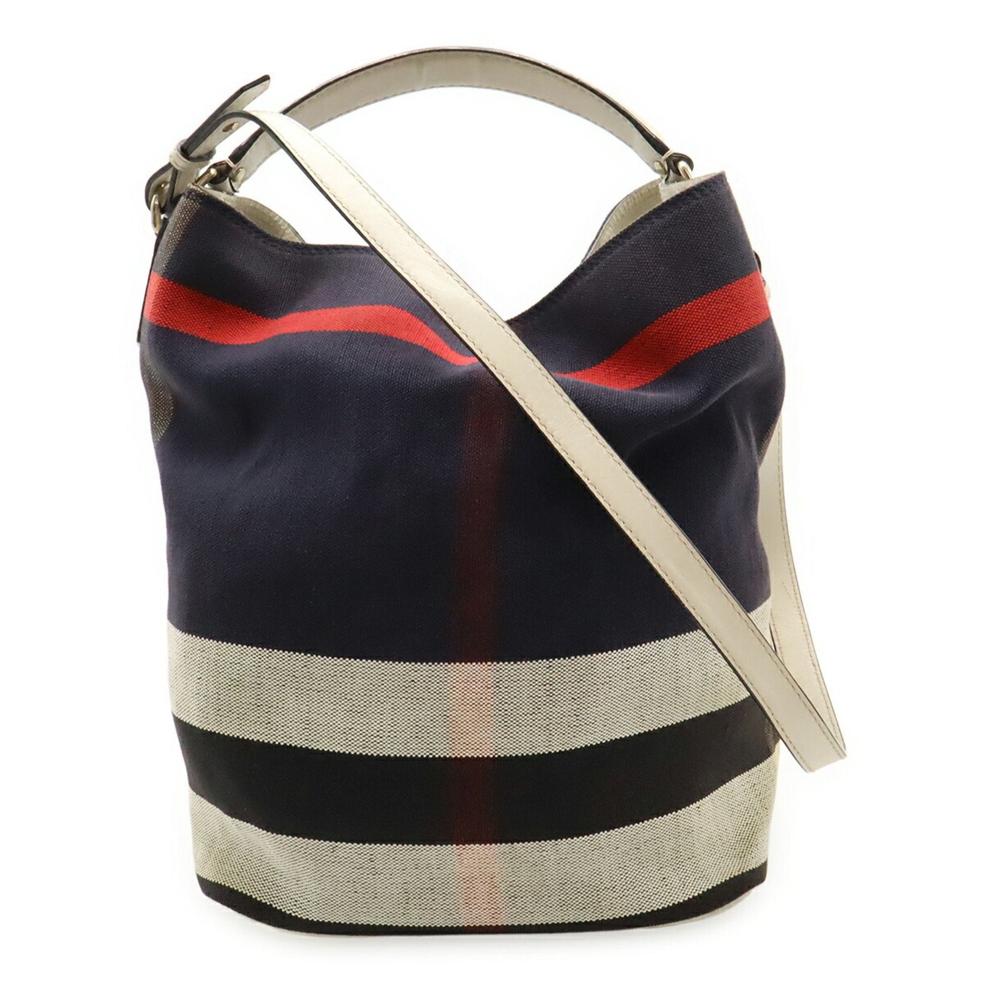 Burberry Color Shoulder Bag Tote Bag Leather Canvas Black Bag Tote Bag