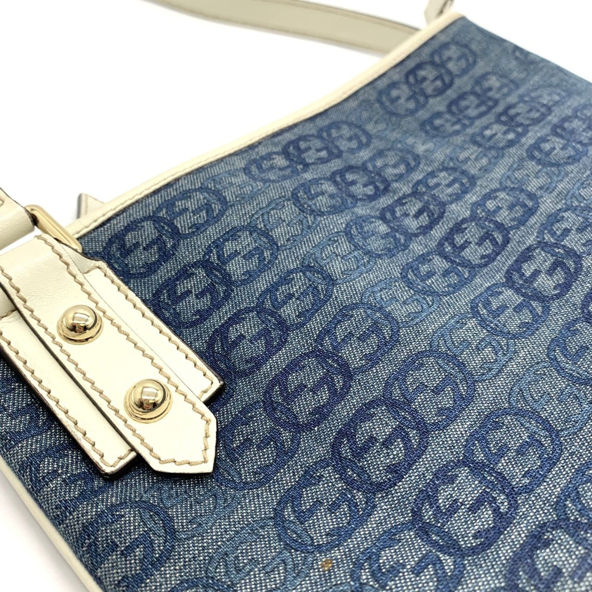 Gucci Blue Denim Shoulder Bag