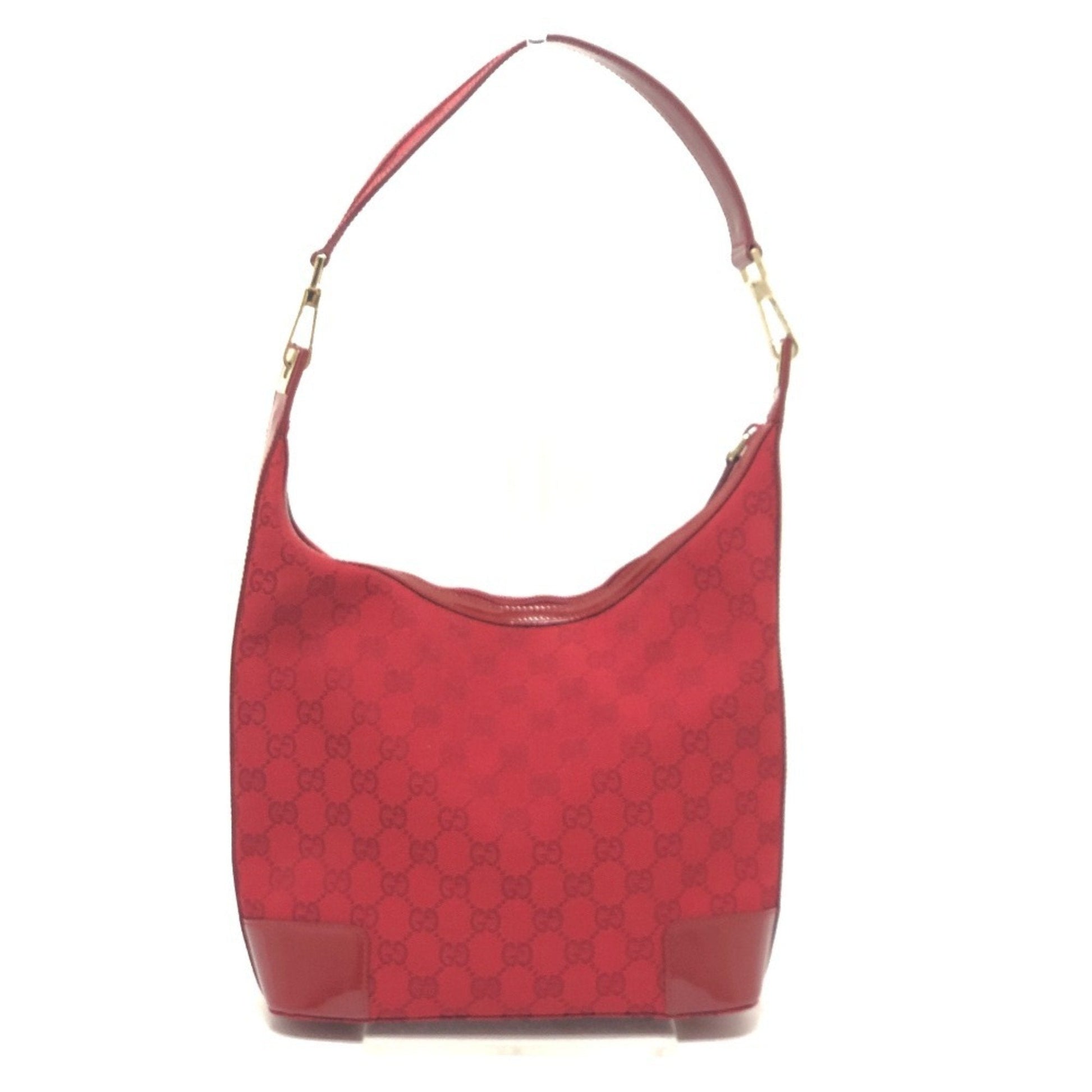 Gucci Gg Canvas Red Color Gg Canvas Handbag Shoulder Bag