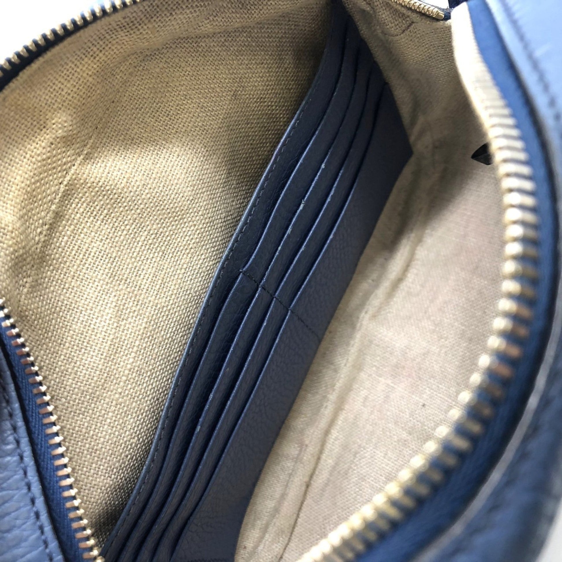 Gucci Brown Gg Canvas Leather Shoulder Bag