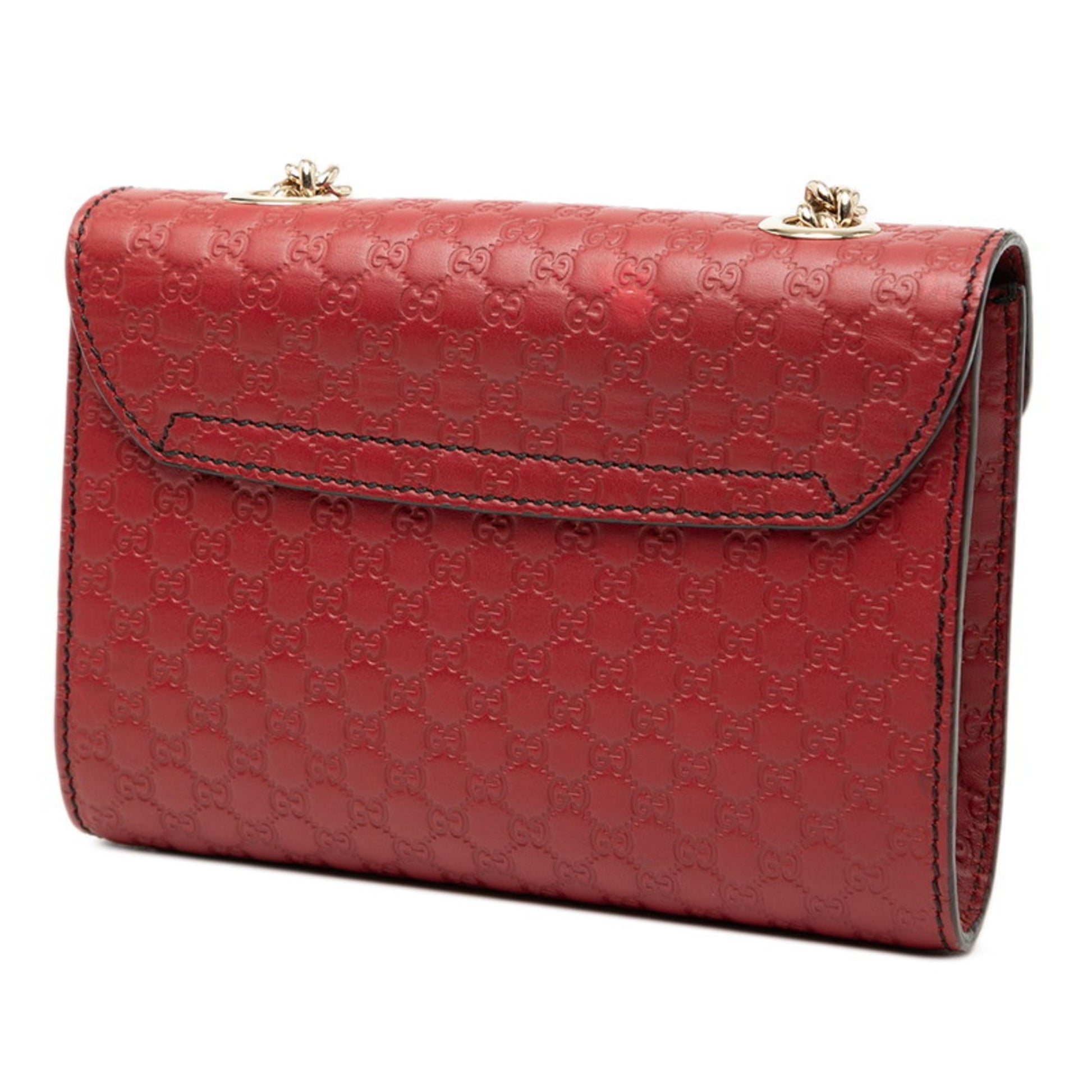 Gucci Red Color Leather Shoulder Bag