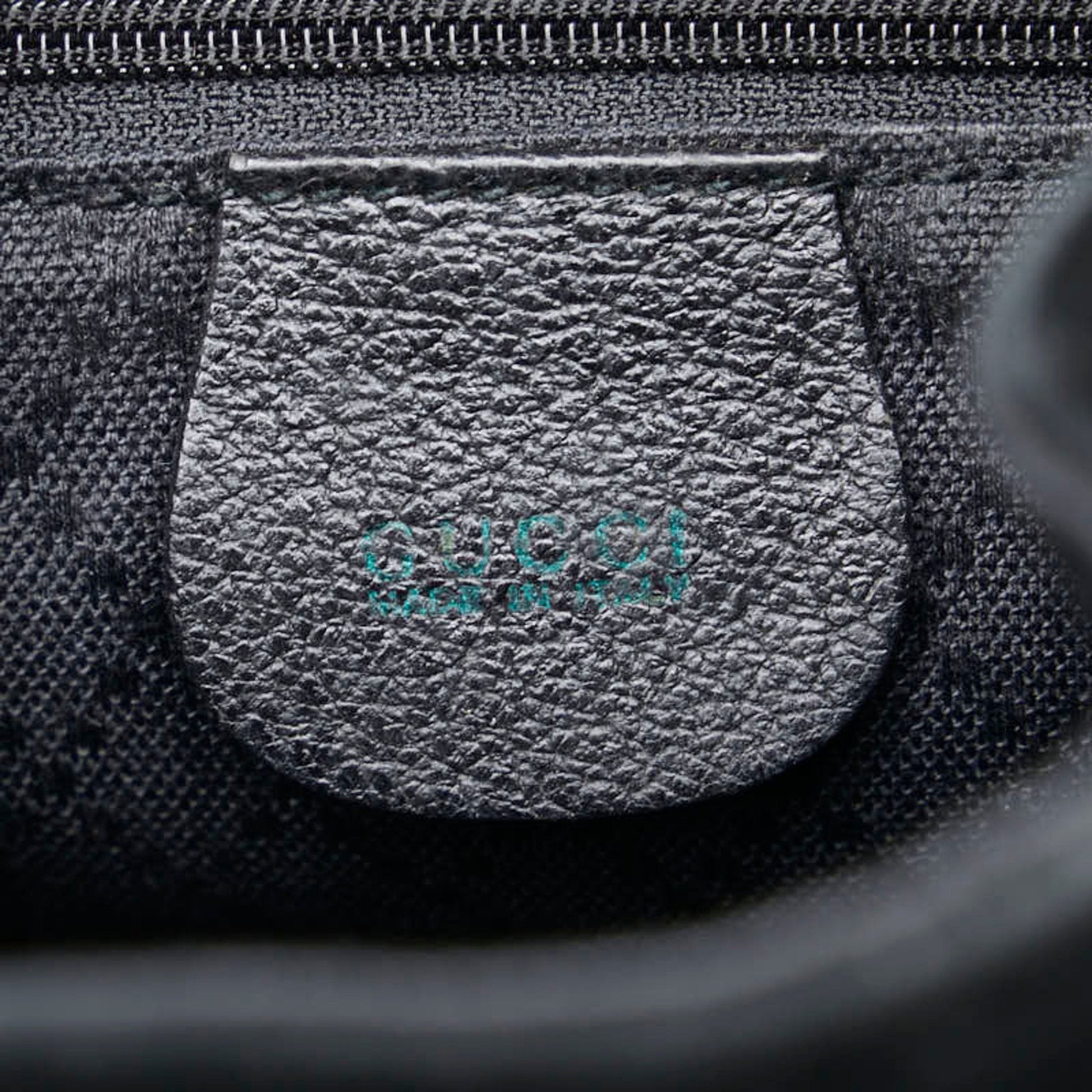 Gucci Black Leather Suede Backpack
