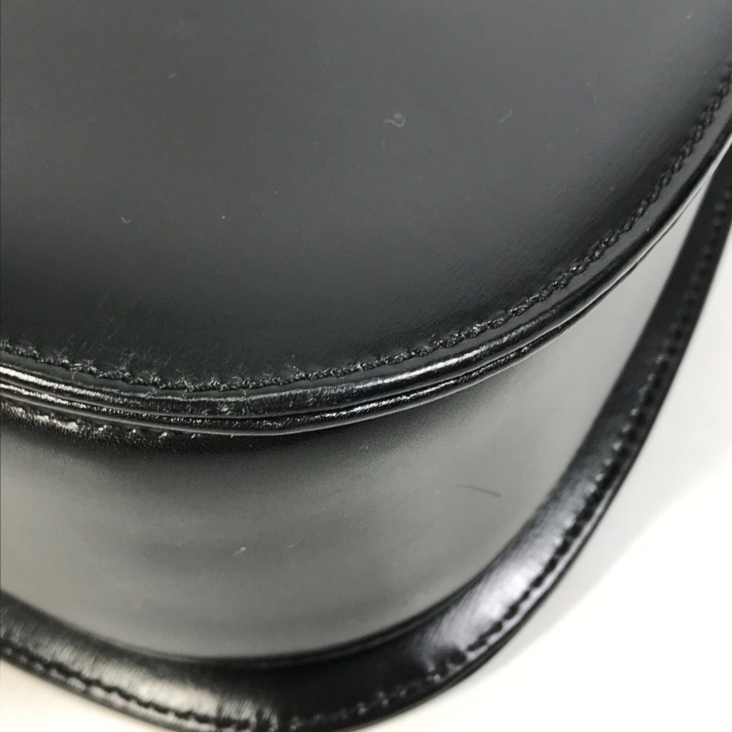 Gucci Black Leather Bamboo Handbag