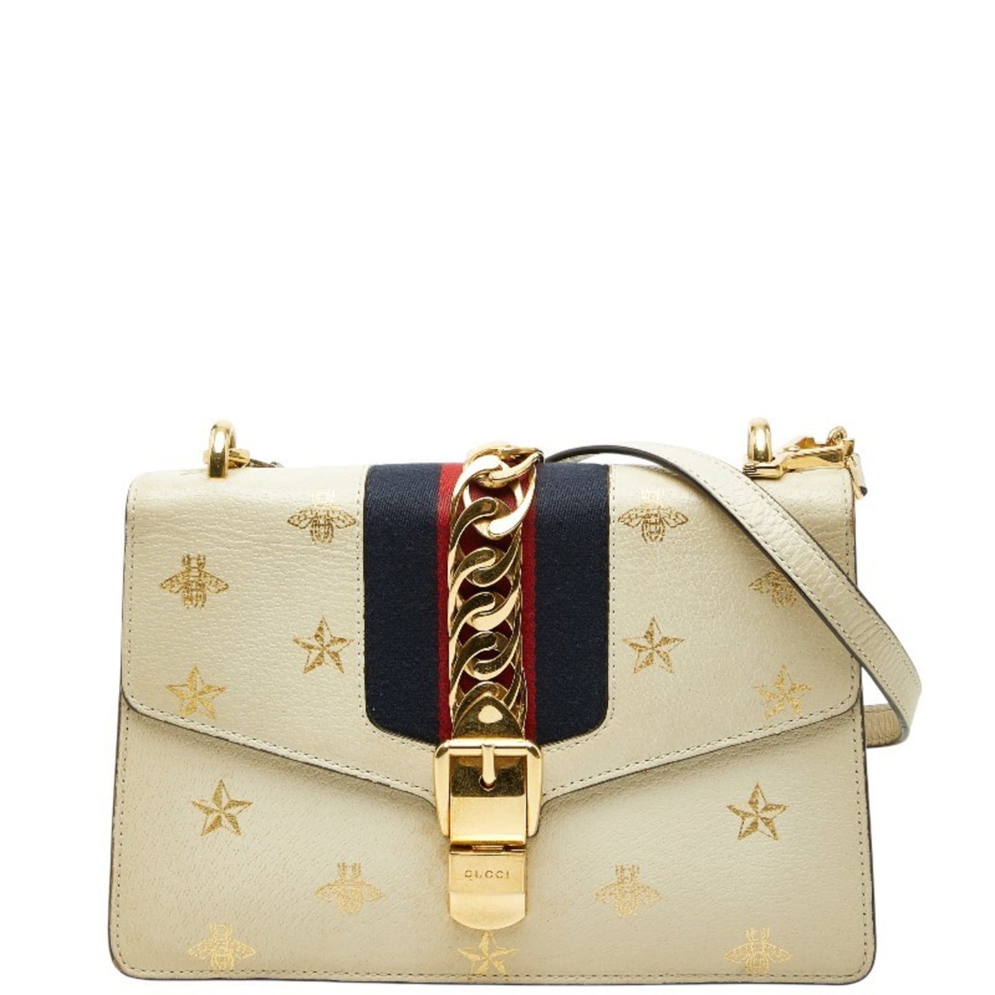 Gucci Ivory White Leather Shoulder Bag