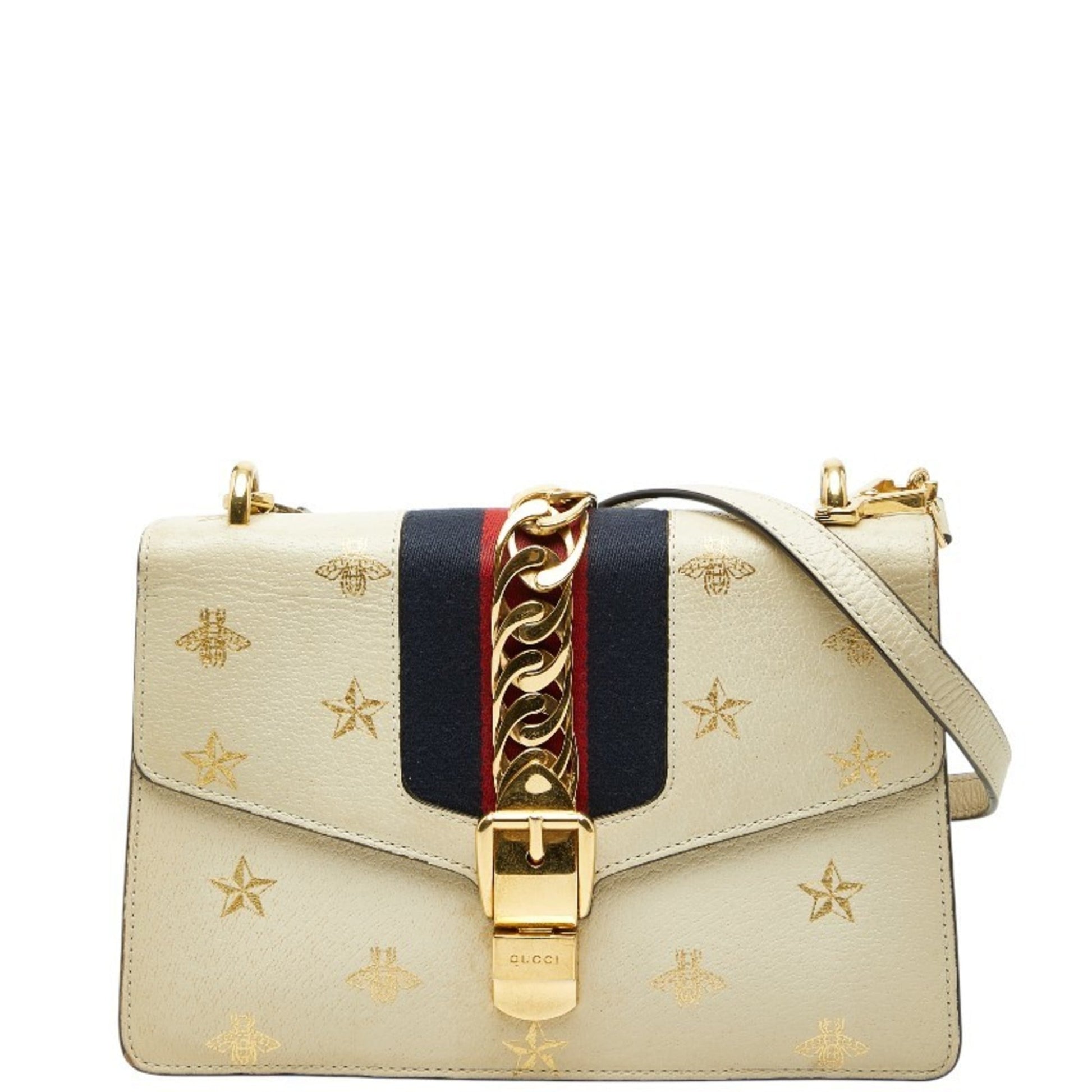 Gucci Ivory White Leather Shoulder Bag
