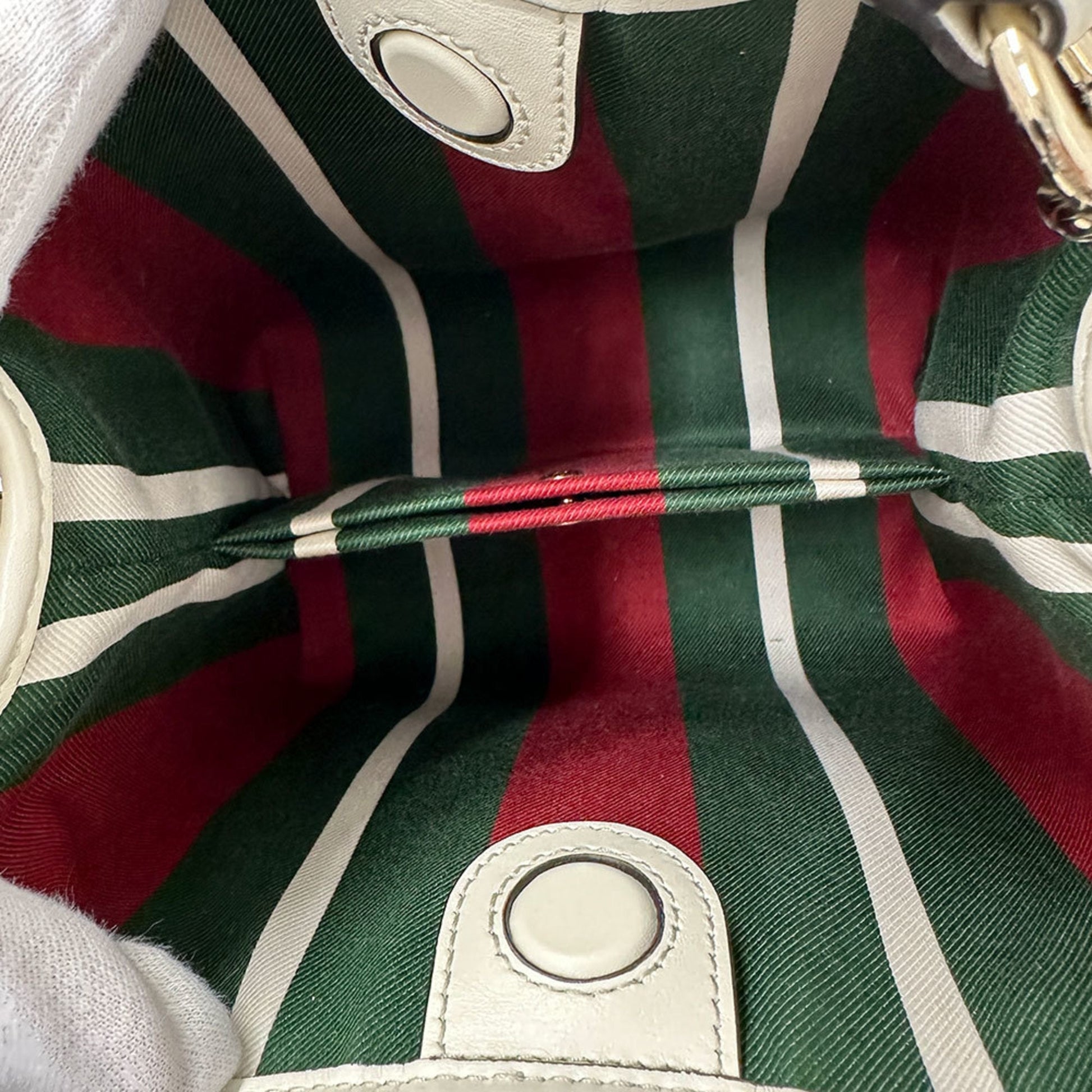 Gucci White Leather Handbag Shoulder Bag