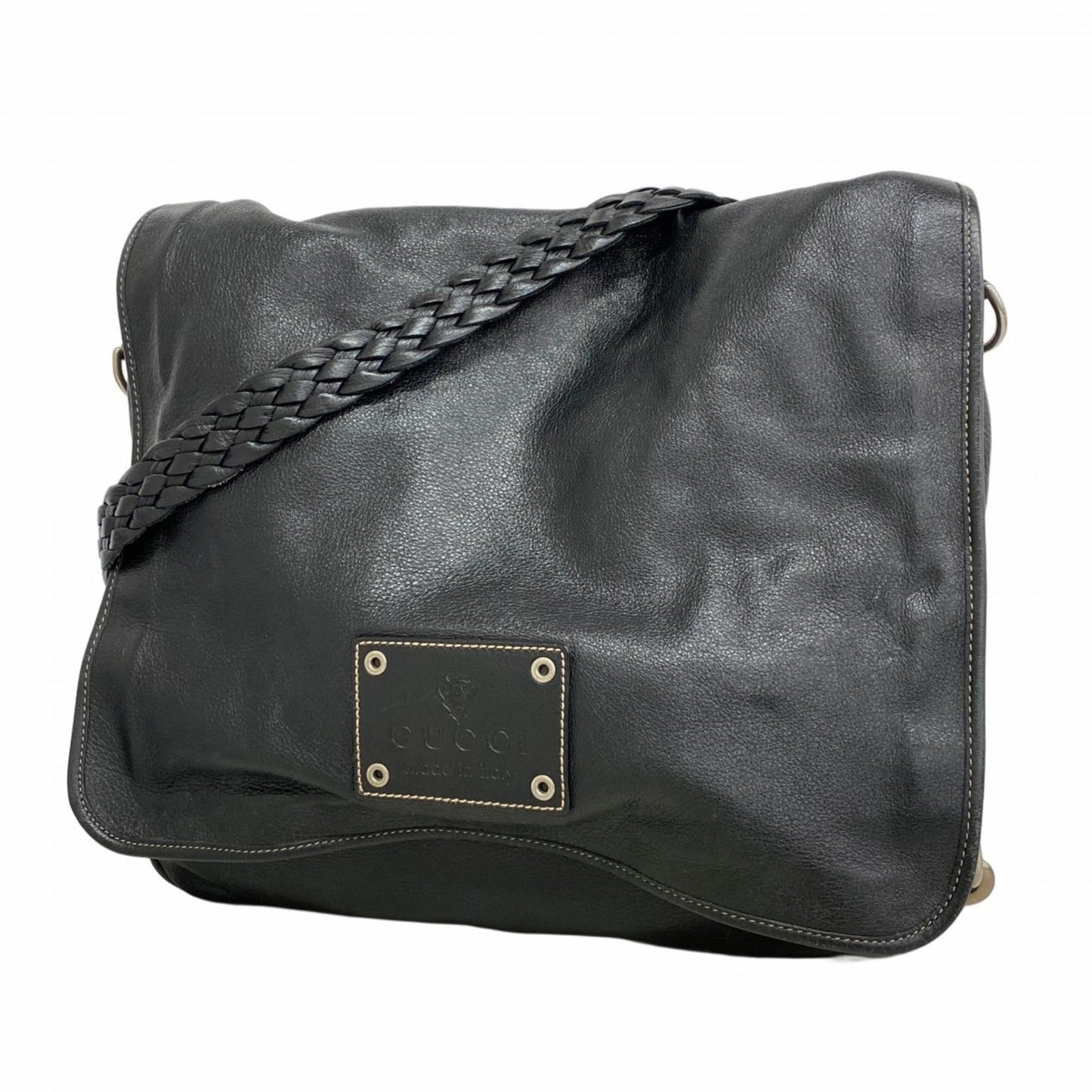 Gucci Black Leather Shoulder Bag