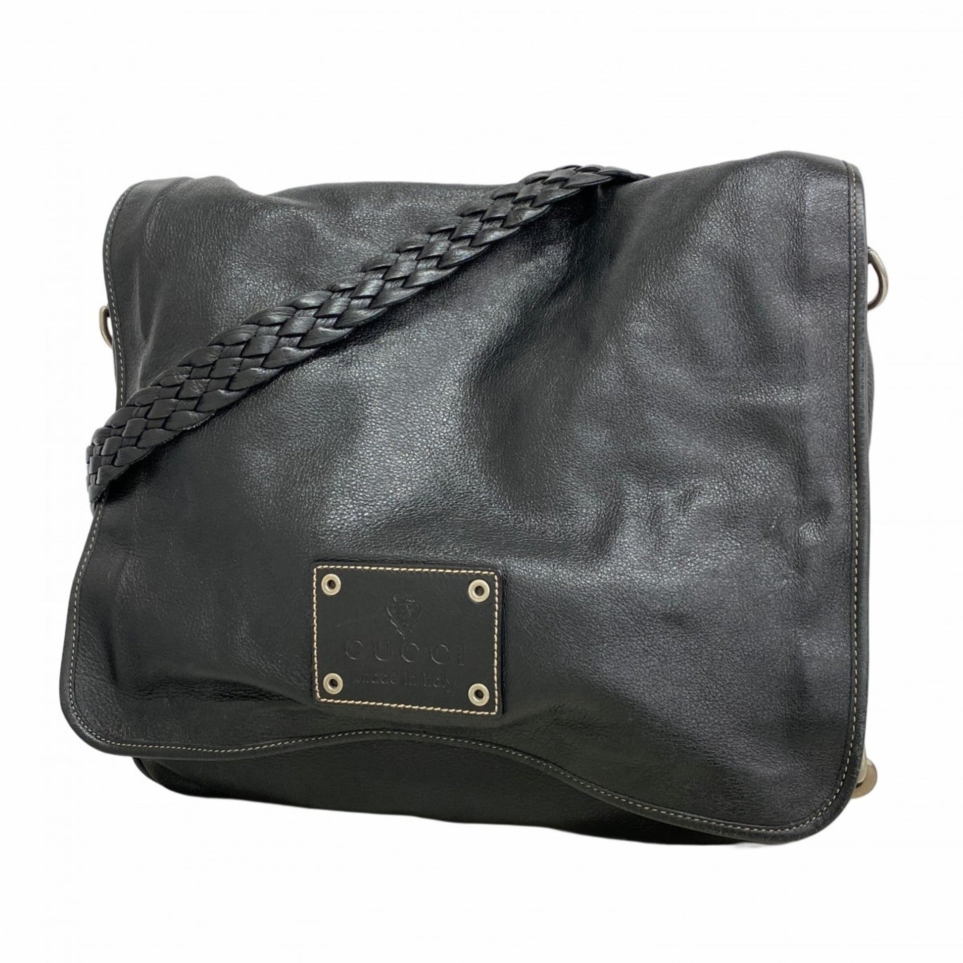 Gucci Black Leather Shoulder Bag