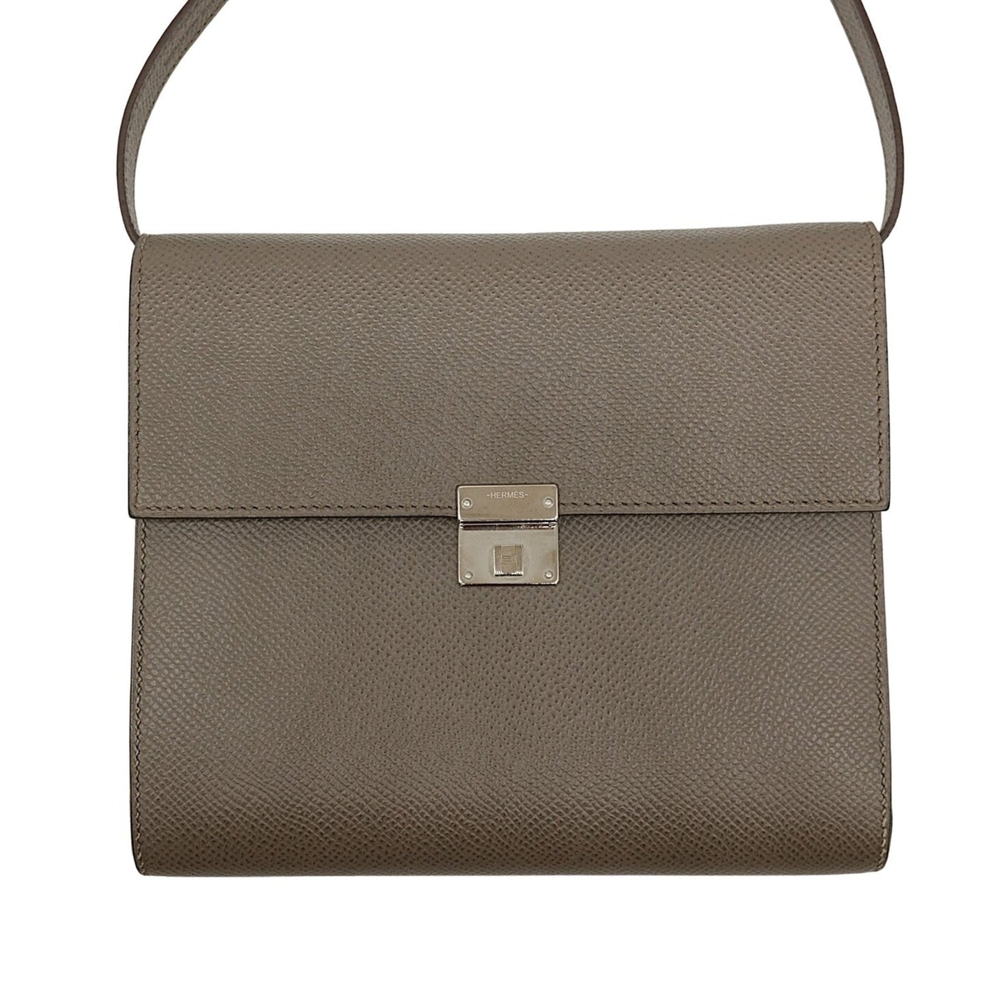 Hermes Etoupe Epsom Shoulder Bag Leather Gray Shoulder Bag 3