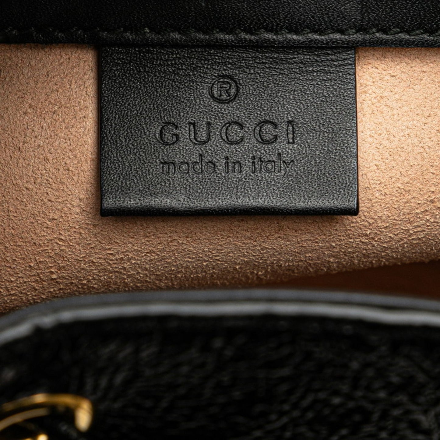 Gucci Black Red Color Suede Leather Shoulder Bag