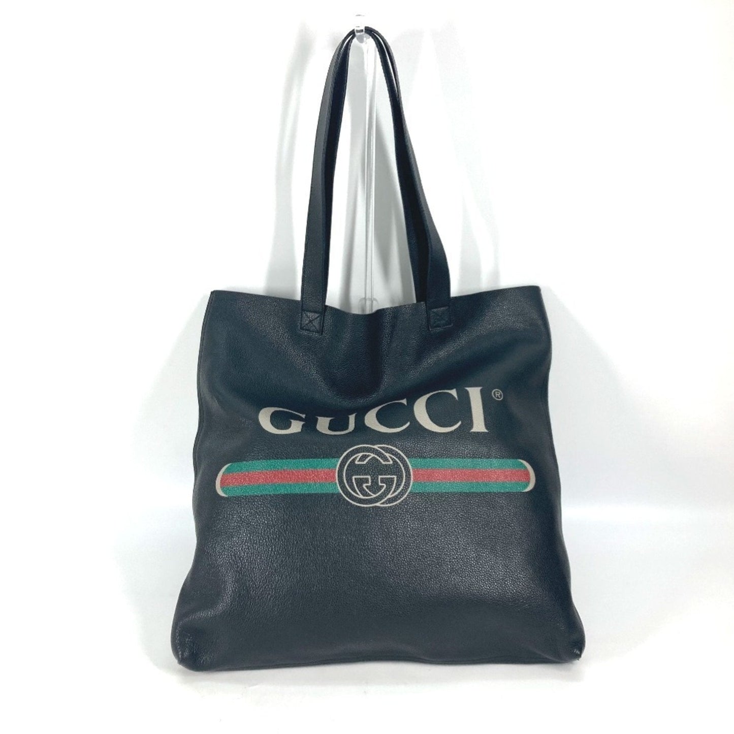 Gucci Sherry Line Black Leather Shoulder Bag Tote Bag