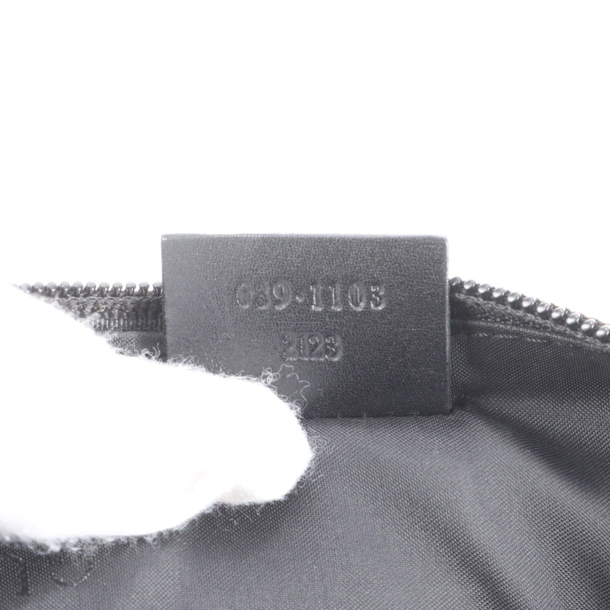 Gucci Black Leather Canvas Pouch Shoulder Bag