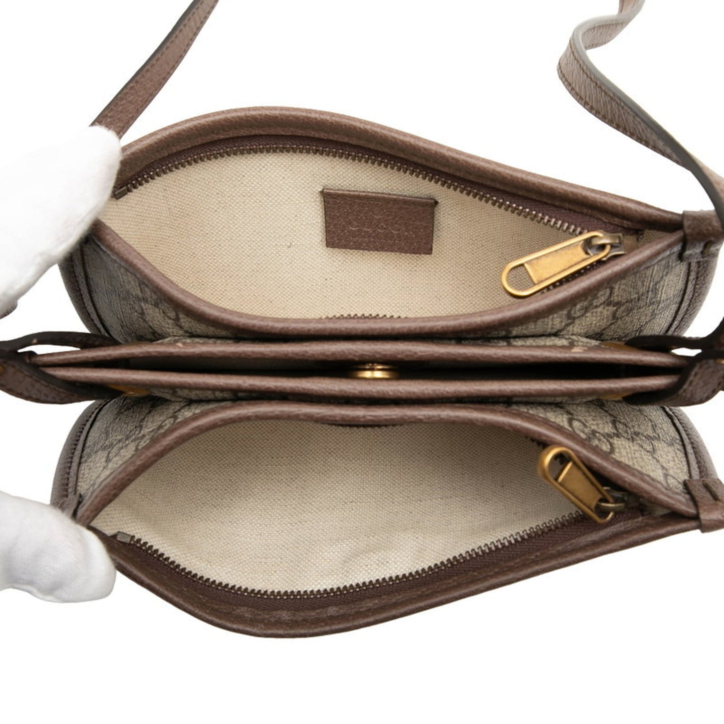 Gucci Ophidia Beige Multi-Color Pvc Leather Shoulder Bag
