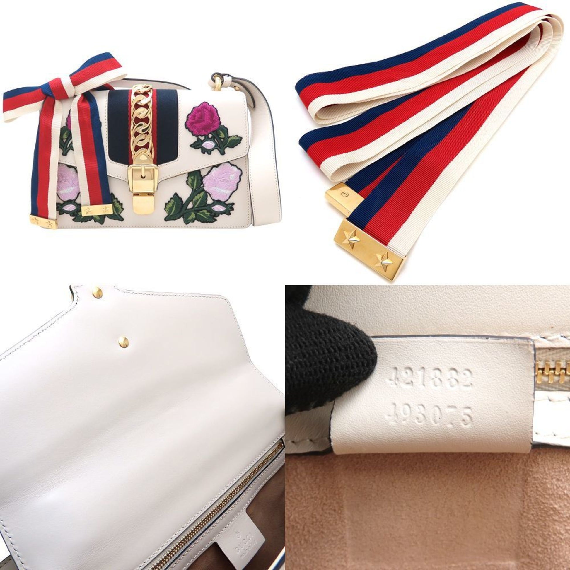 Gucci Ivory Leather Shoulder Bag