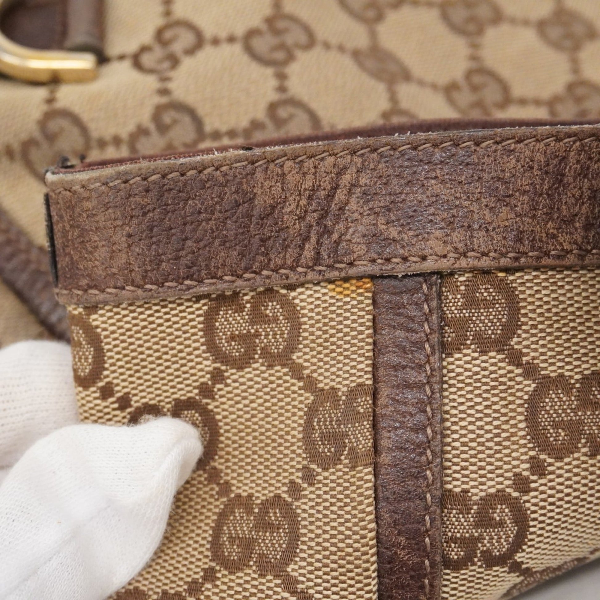 Gucci Brown Canvas Handbag