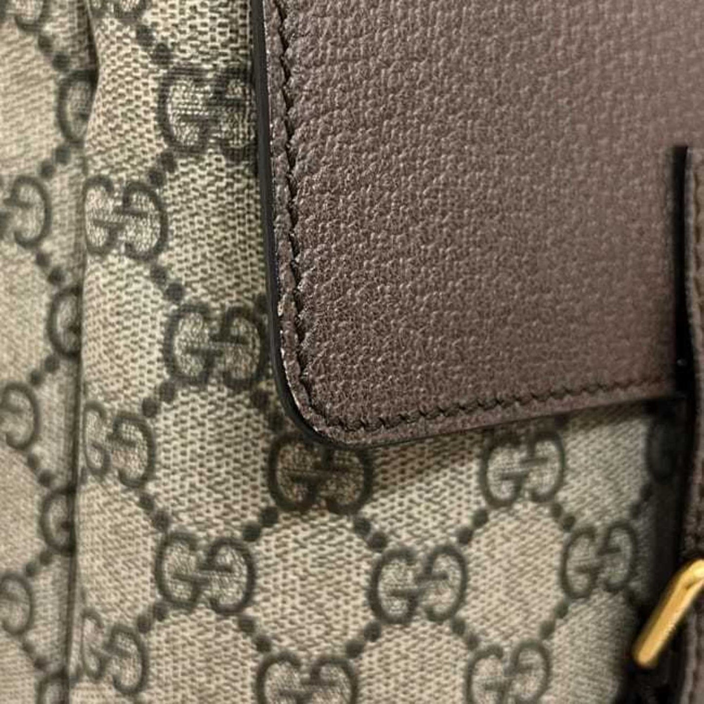 Gucci Sherry Line Beige Brown Gg Supreme Backpack